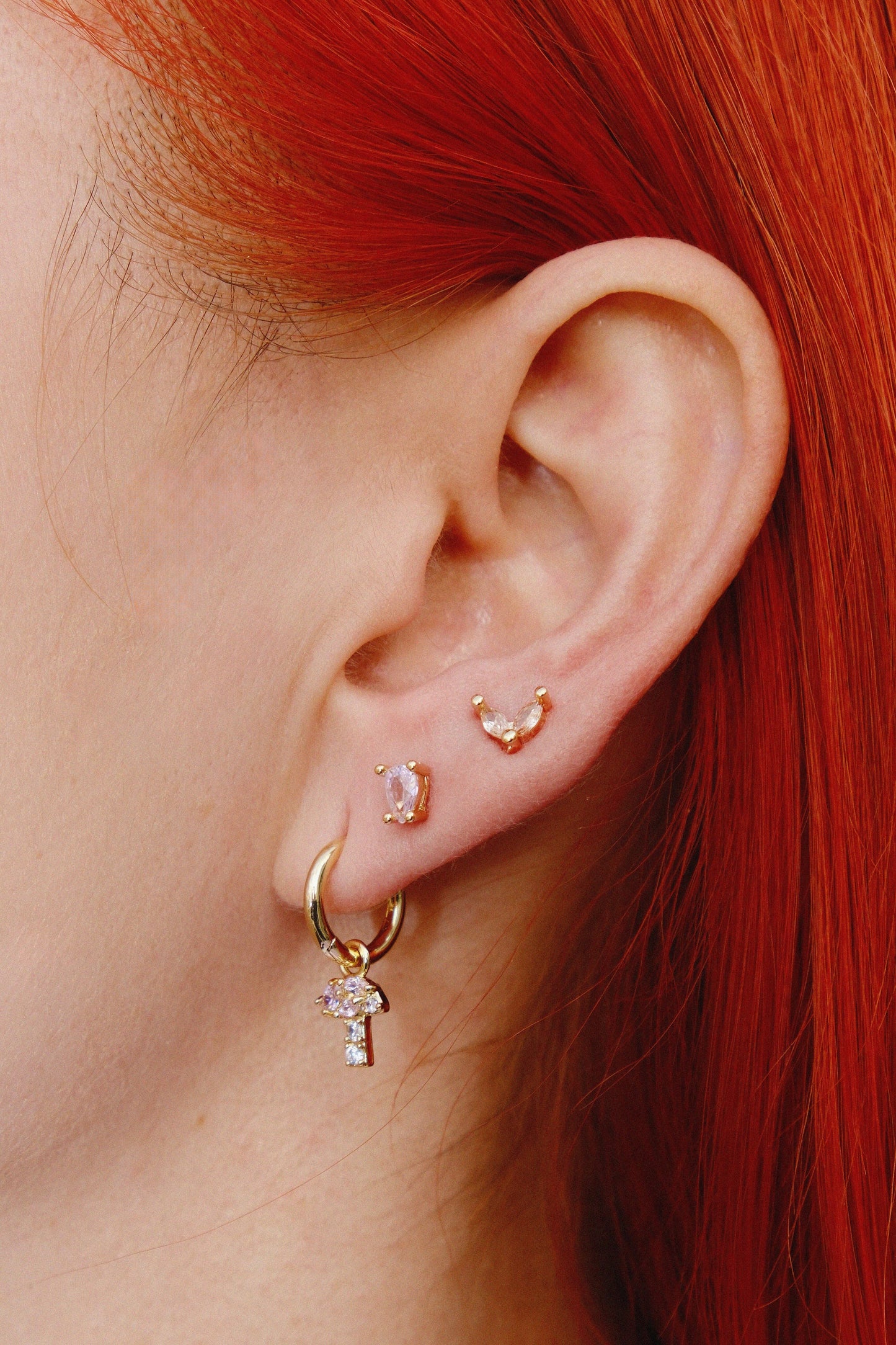 Speckled Mushroom Charm Dangle Earrings Earrings mure + grand