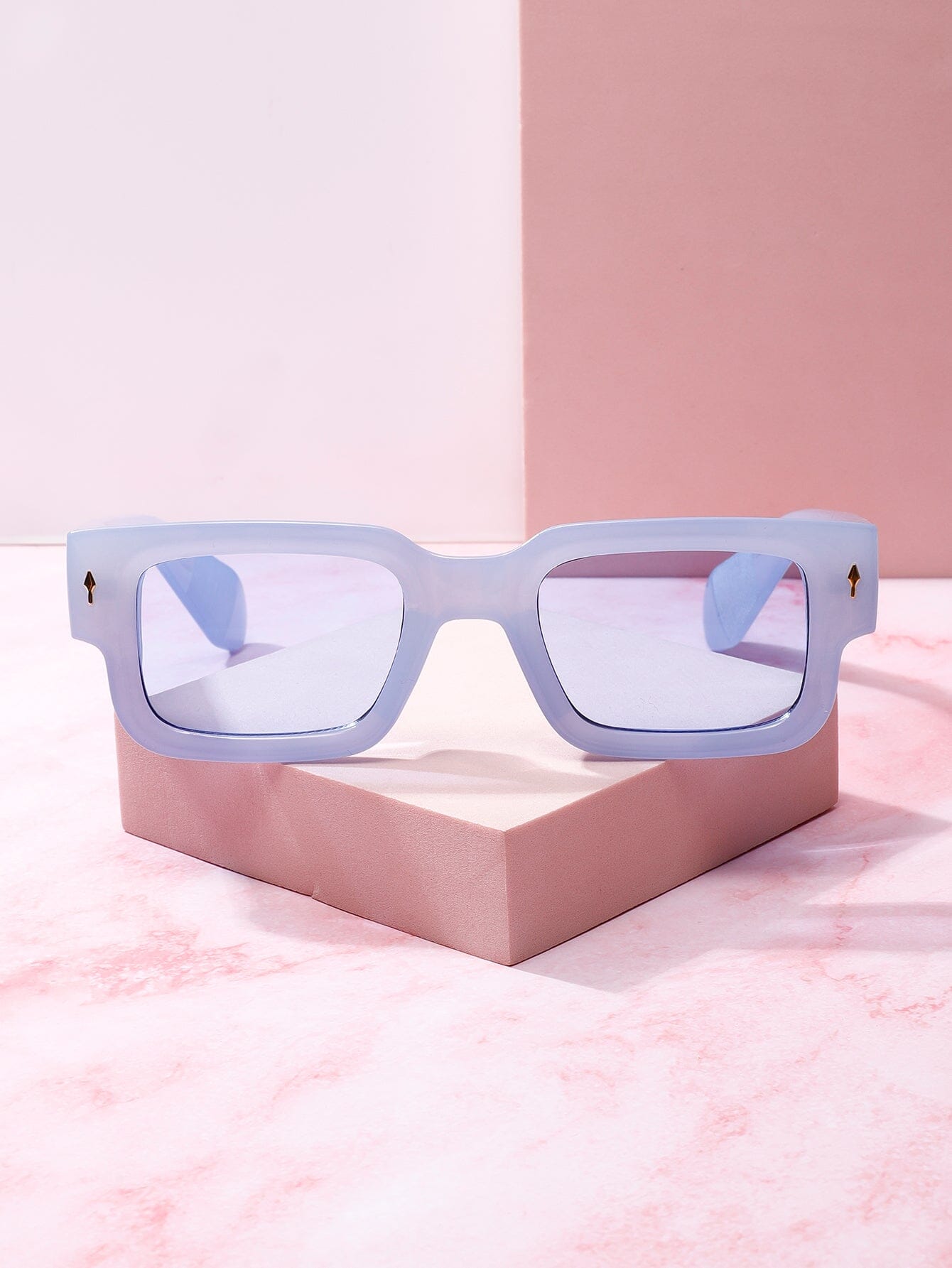 SPF Square Frame Sunglasses Sunglasses mure + grand Blue