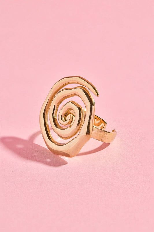 Spiral Flow Band Adjustable Stacking Rings Rings mure + grand