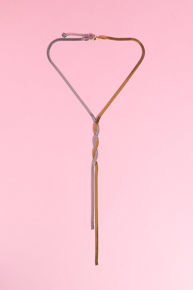 Spiral Y Shaped Necklace Necklaces mure + grand Multi Color