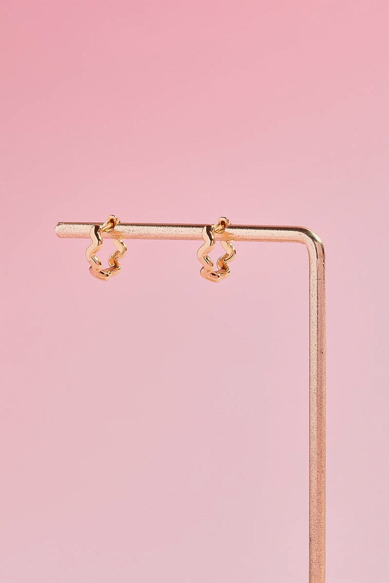 Squiggle Sterling Silver Huggie Earrings Earrings Mure + Grand
