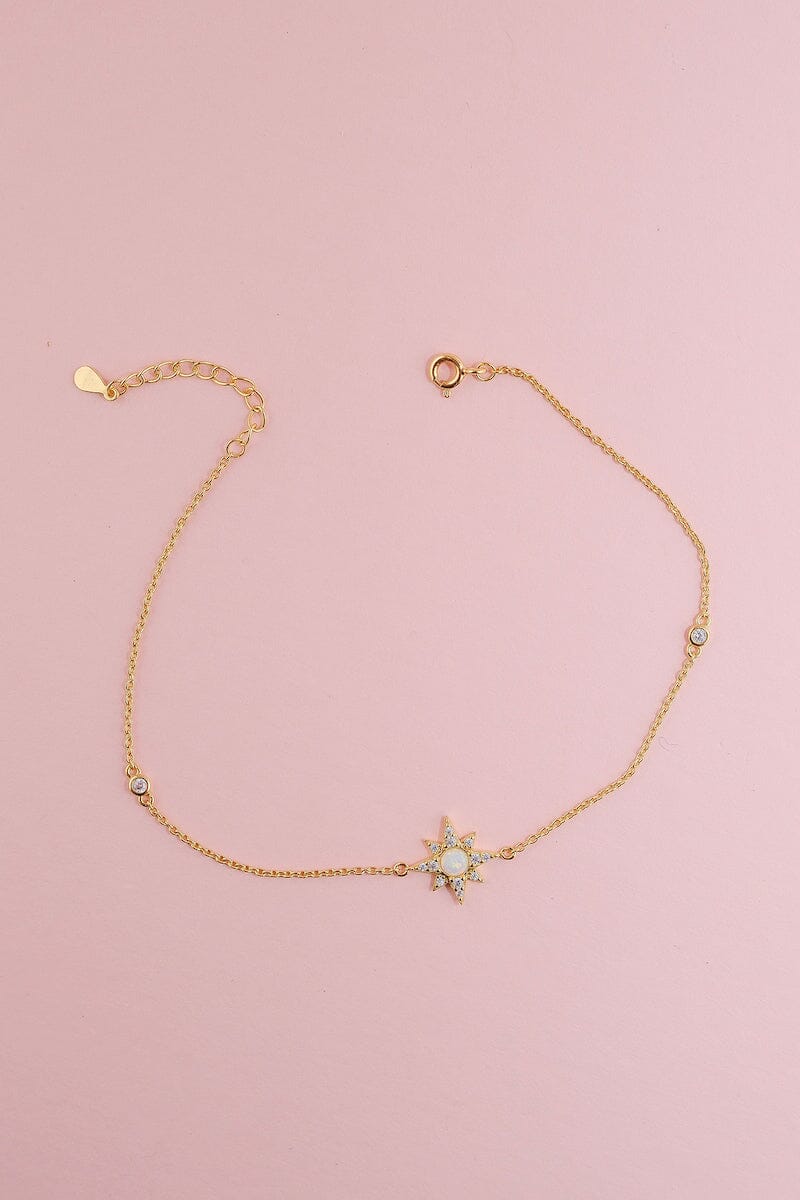 Starburst Sterling Silver Anklet Anklets Mure + Grand