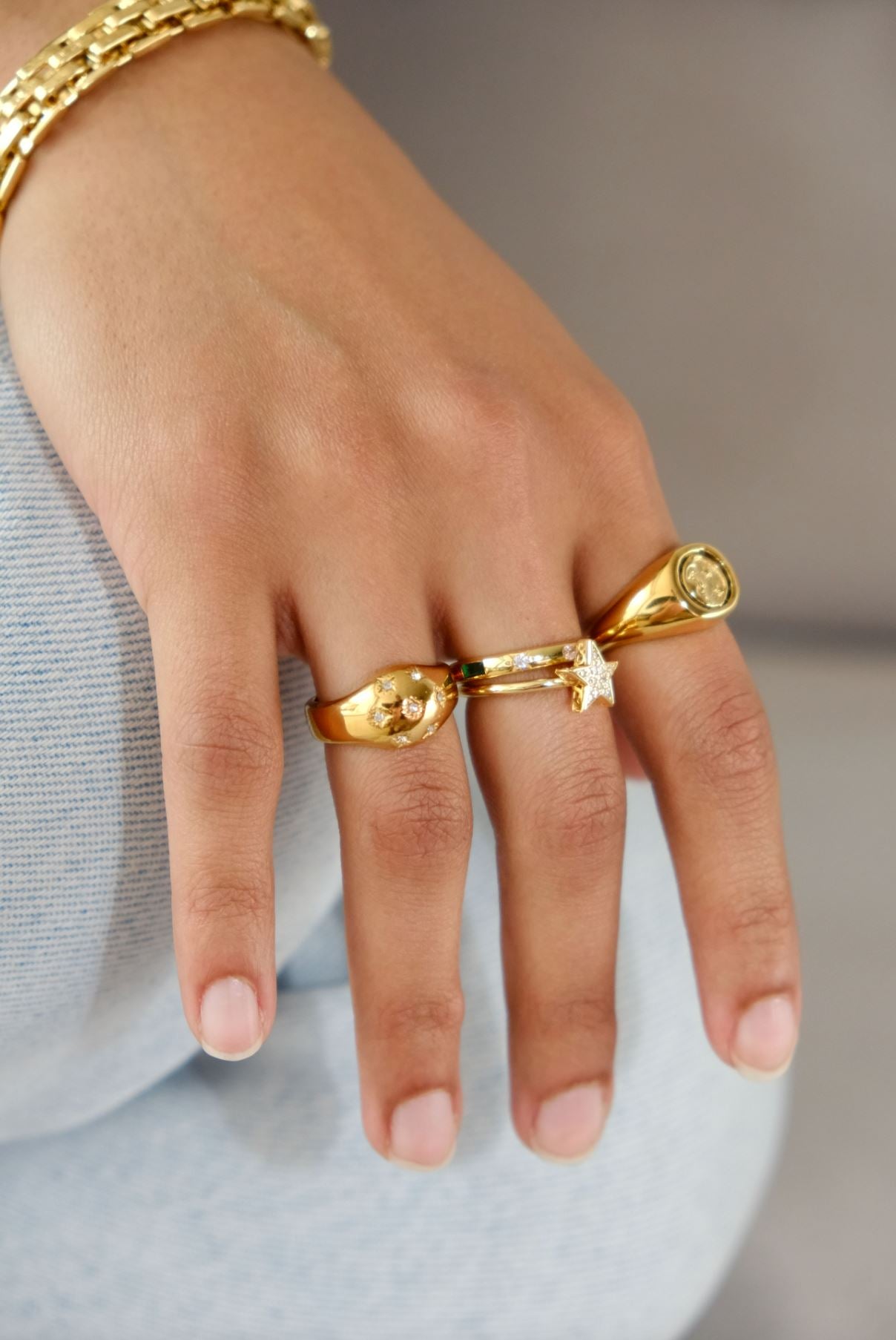 Starlight Stacking Ring Ring mure + grand