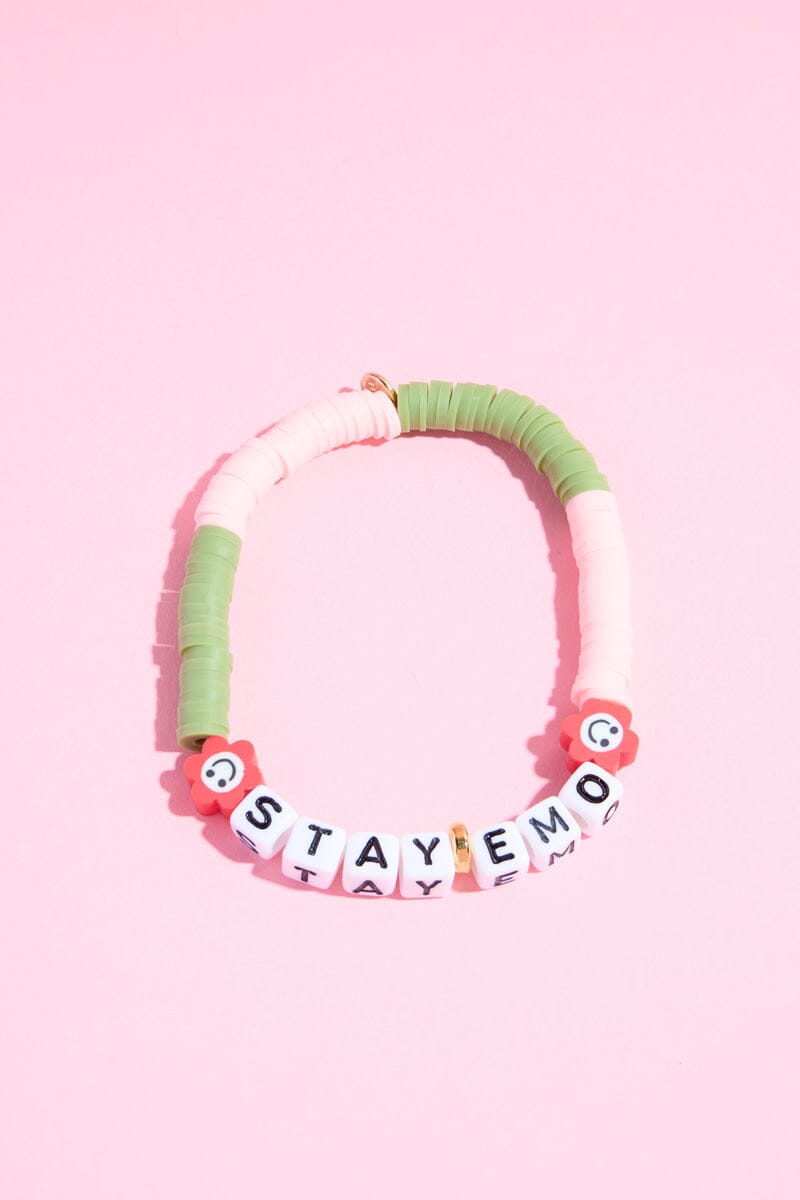 Stay Emo Inspirational Beaded Bracelet Bracelet mure + grand