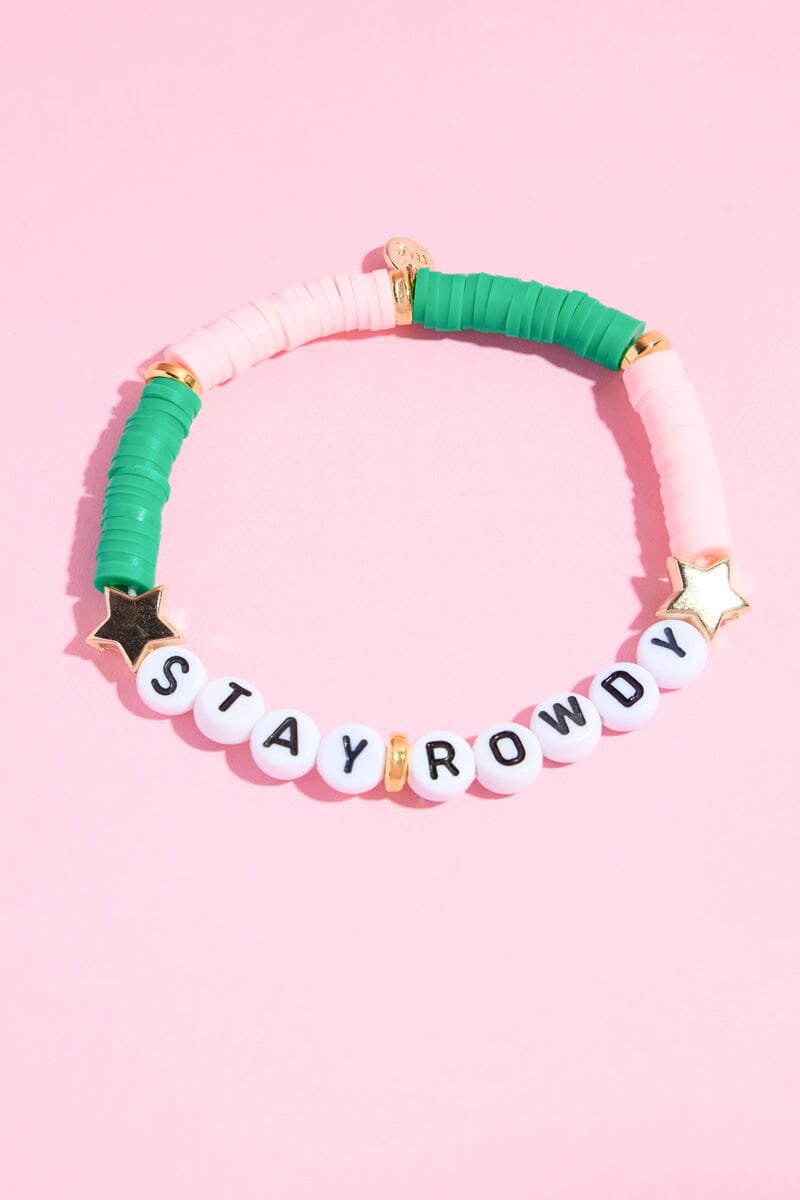 Stay Rowdy Inspirational Beaded Bracelet Bracelet mure + grand