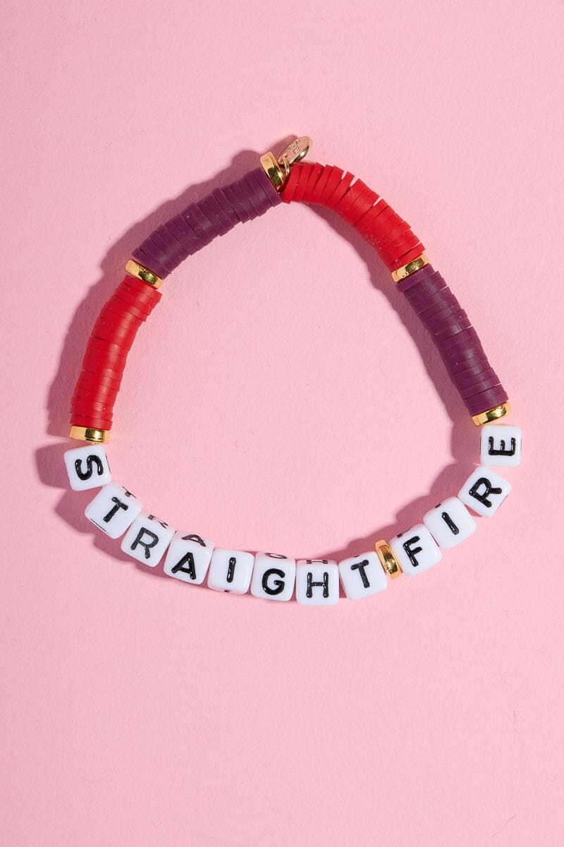 Straight Fire Inspirational Beaded Bracelet Bracelet mure + grand