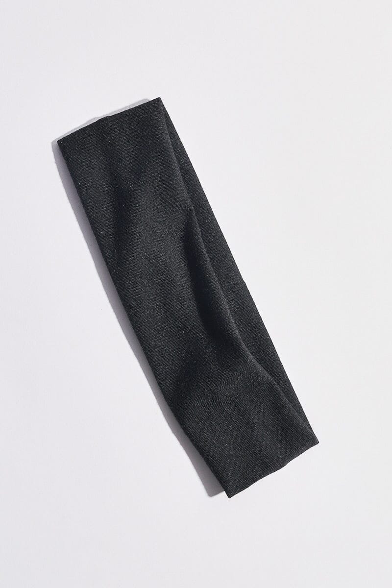 Stretchy Wicking Headband Hair Accessory mure + grand Black