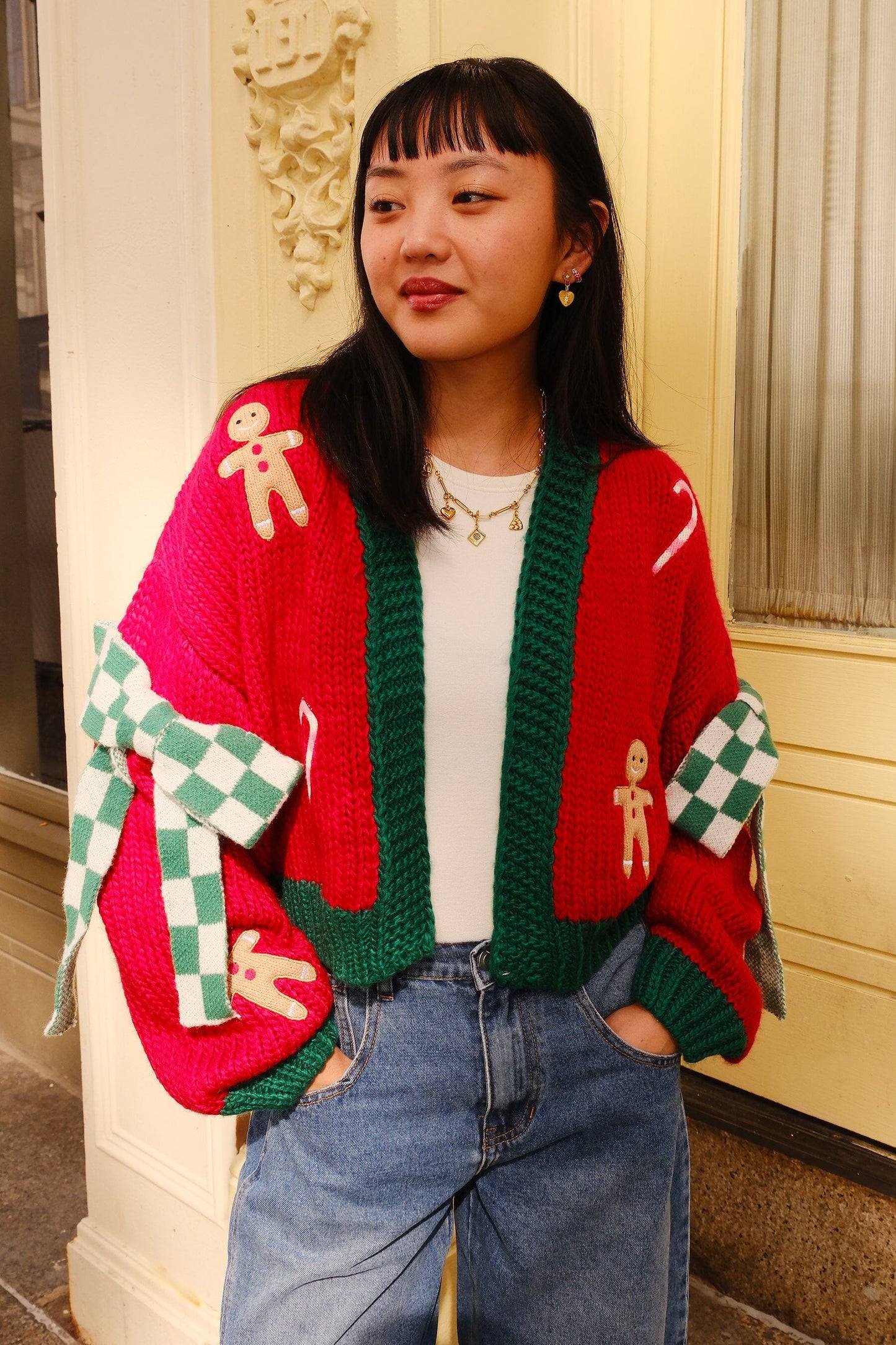 Sugar Plum Puff Cardigan Sweater mure + grand