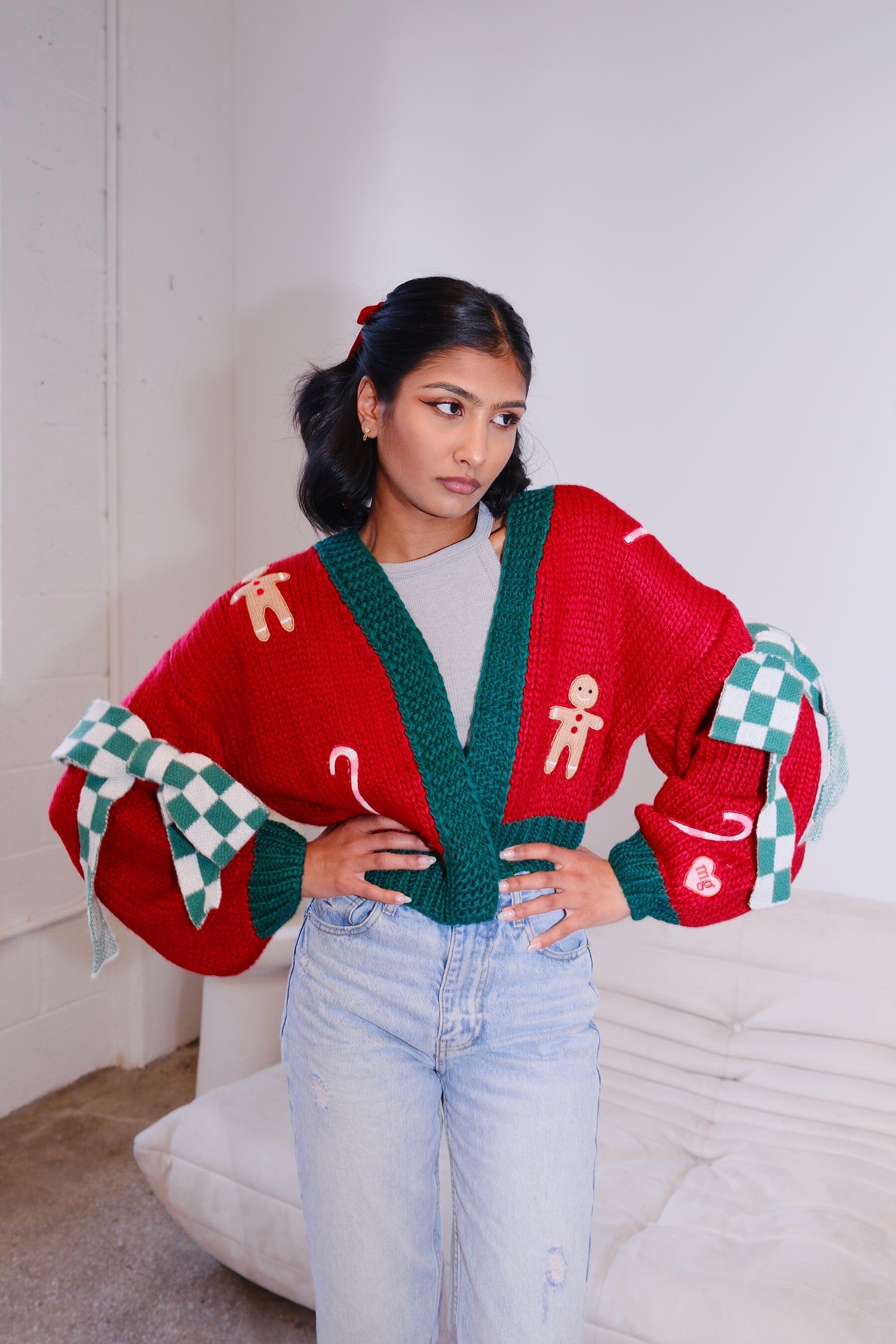 Sugar Plum Puff Cardigan Sweater mure + grand