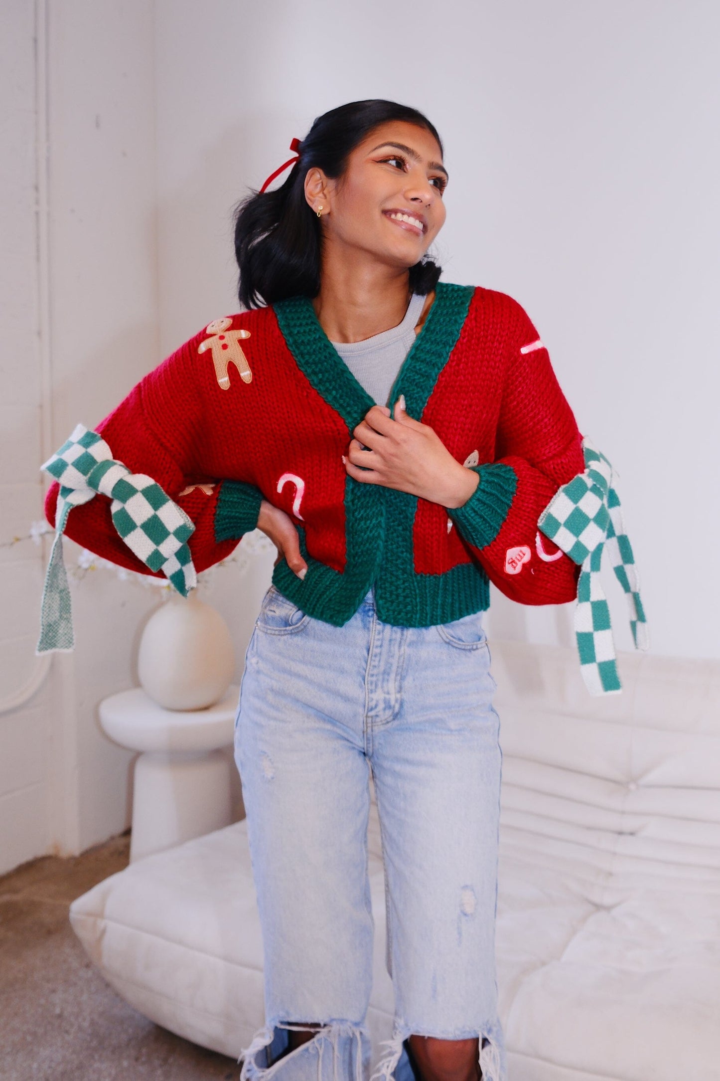 Sugar Plum Puff Cardigan Sweater mure + grand