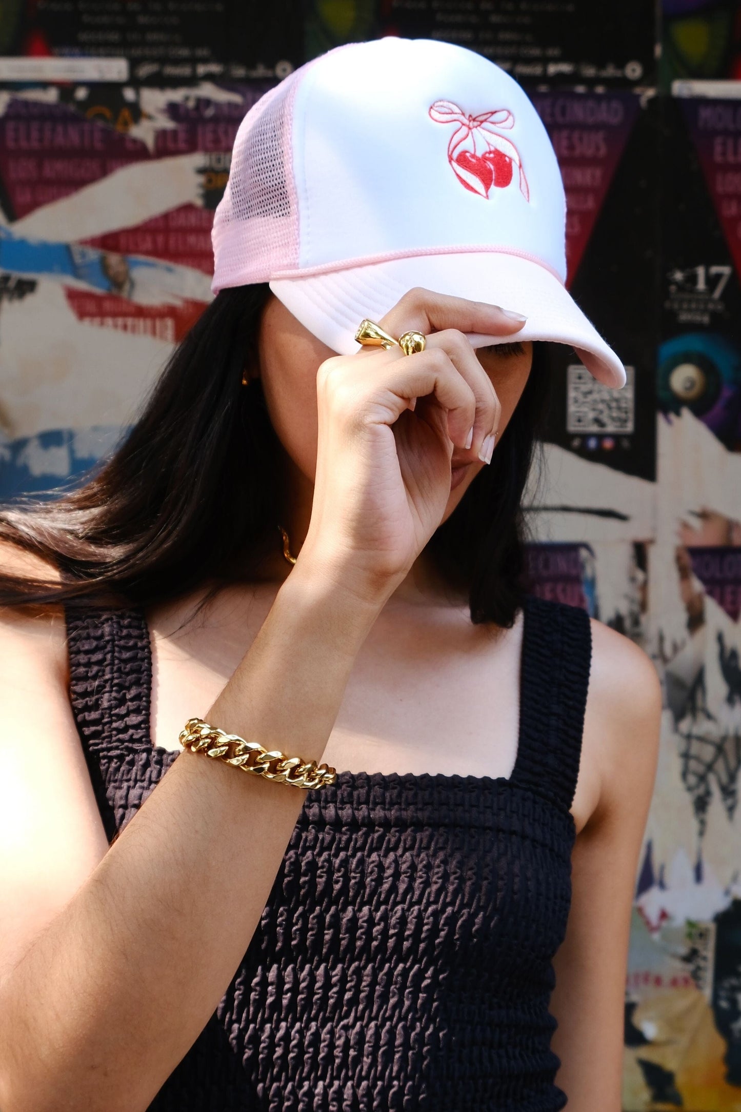 Sweet Like Cherries Embroidered Trucker Hat Hats mure + grand
