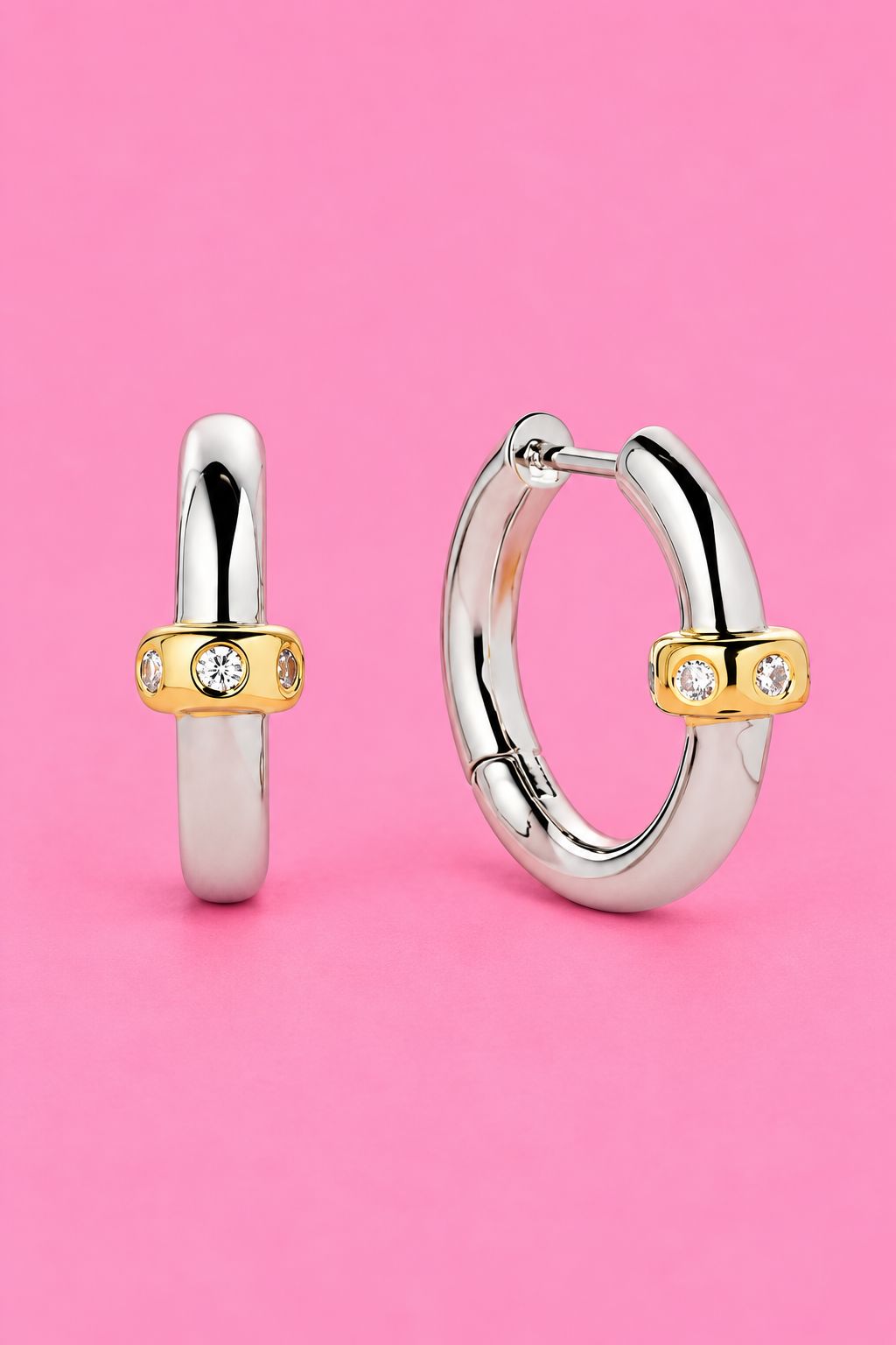 Switch Mode Sterling Silver Hoop Earrings SS Hoop Earrings Mure + Grand