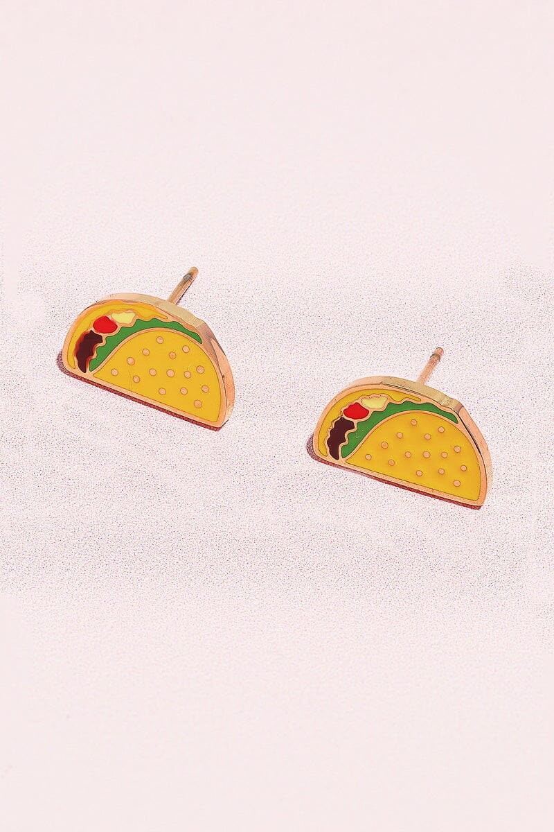 Taco Enamel Charm Stud Earrings Earrings mure + grand