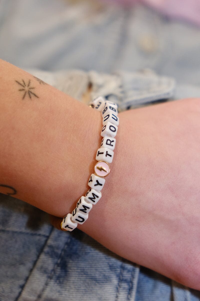 Tummy Troubles Inspirational Beaded Bracelet Bracelet mure + grand