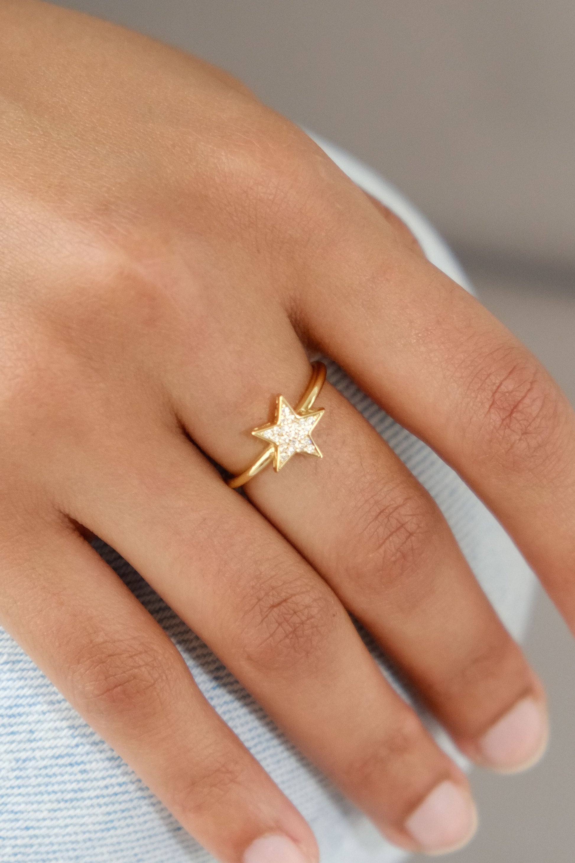 Ur a Star Sterling Silver Ring Rings mure + grand White 6