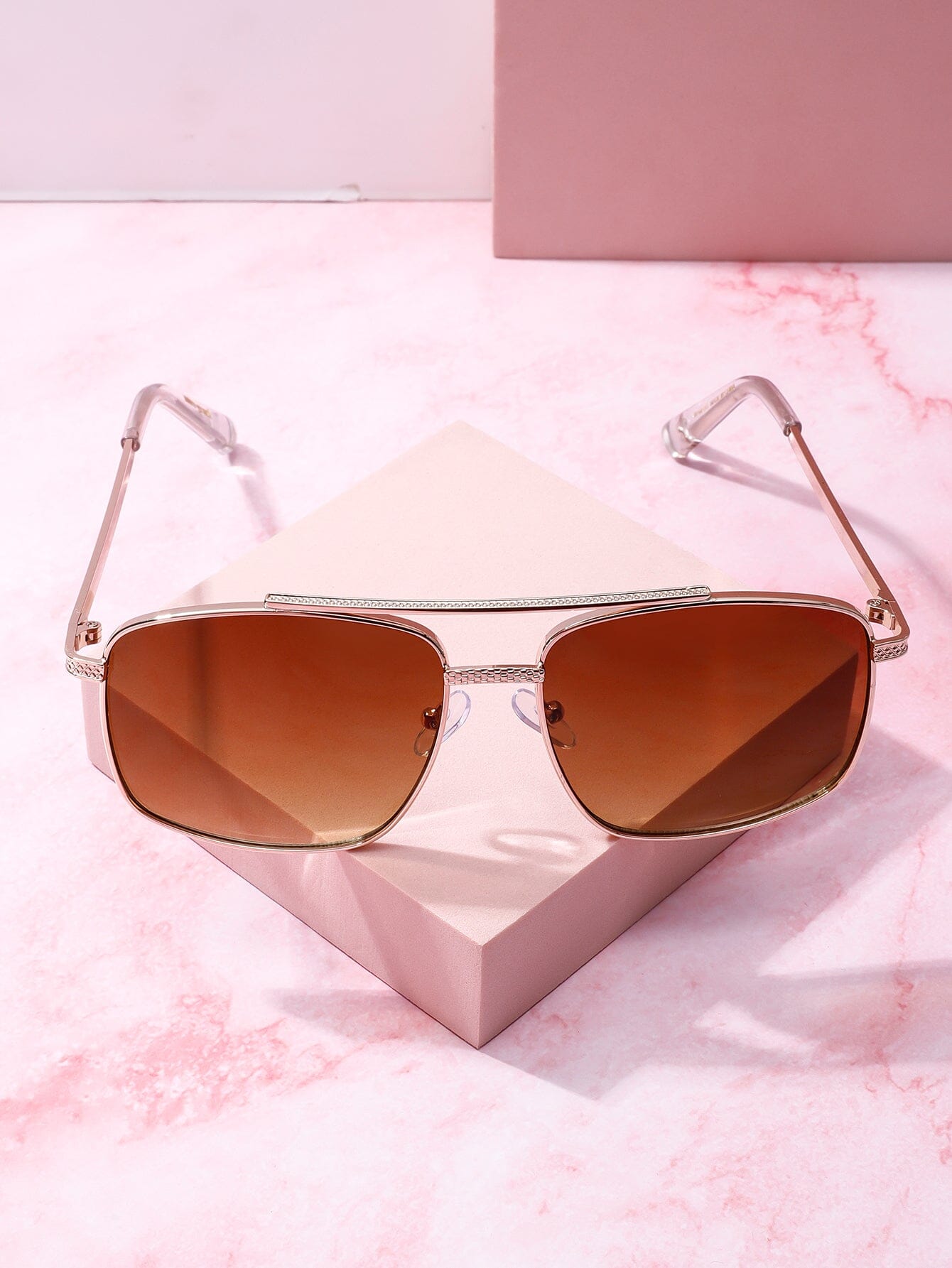 West Palm Metal Frame Aviator Sunglasses Sunglasses mure + grand Gold/Brown