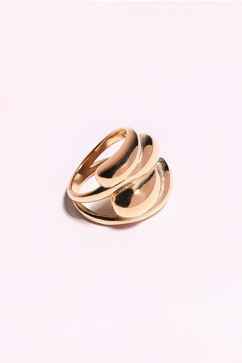 Willa Chunky Layered Stacking Ring Rings mure + grand 6 Gold