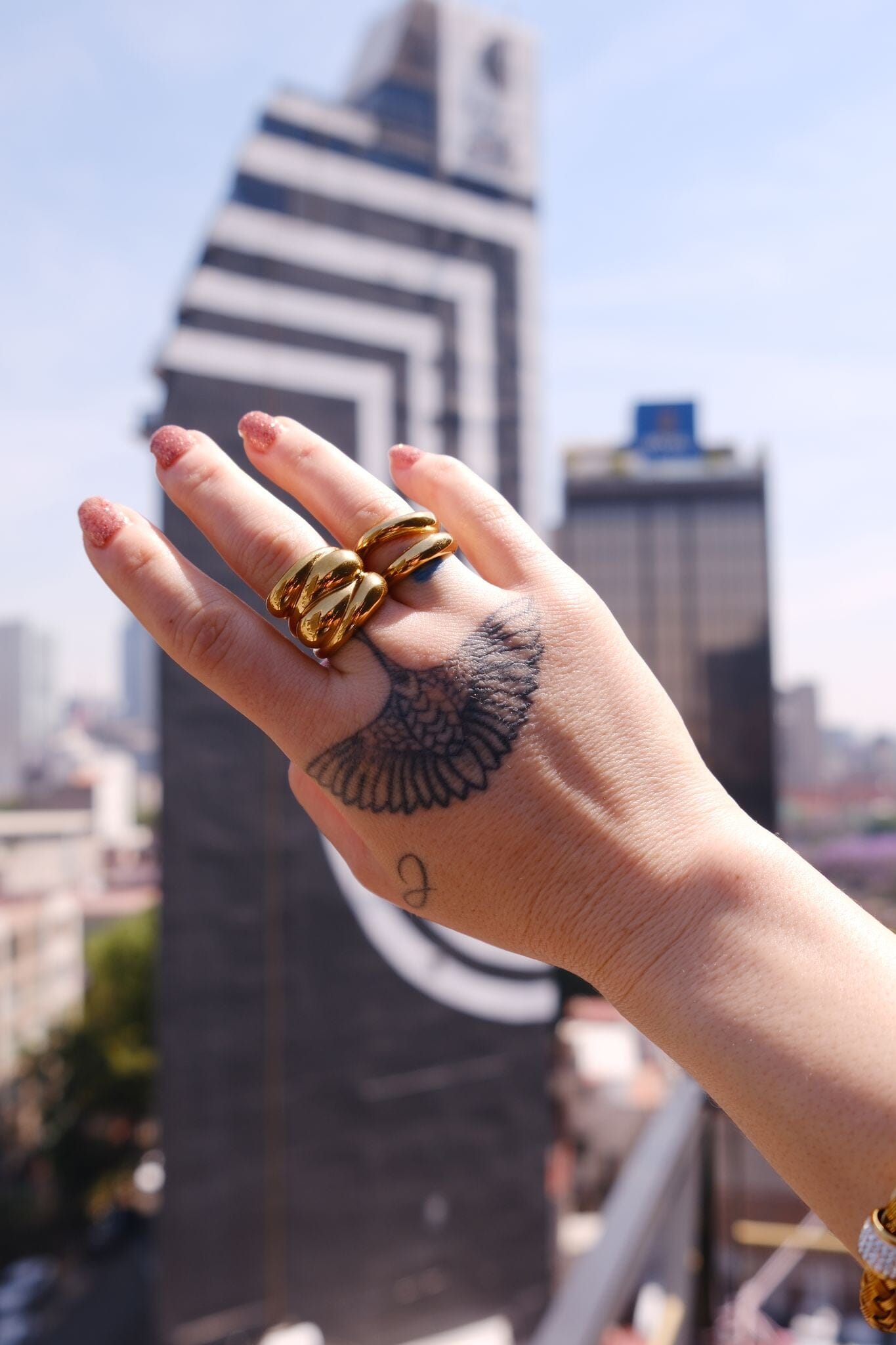 Willa Chunky Layered Stacking Ring Rings mure + grand