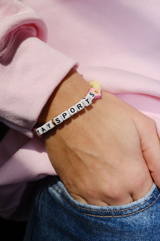 Yay Sports Inspirational Beaded Bracelet Bracelet mure + grand