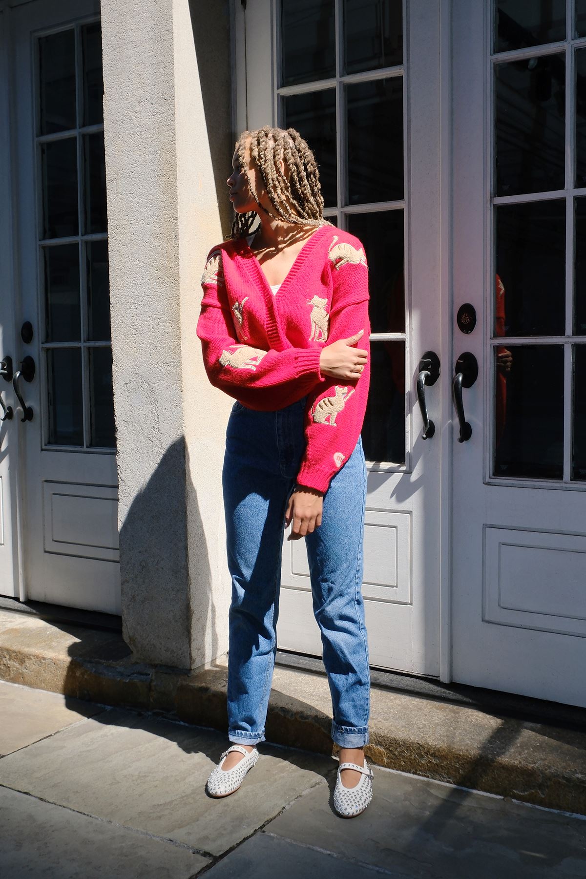 You're the Cats Meow Puff Cardigan Sweater mure + grand