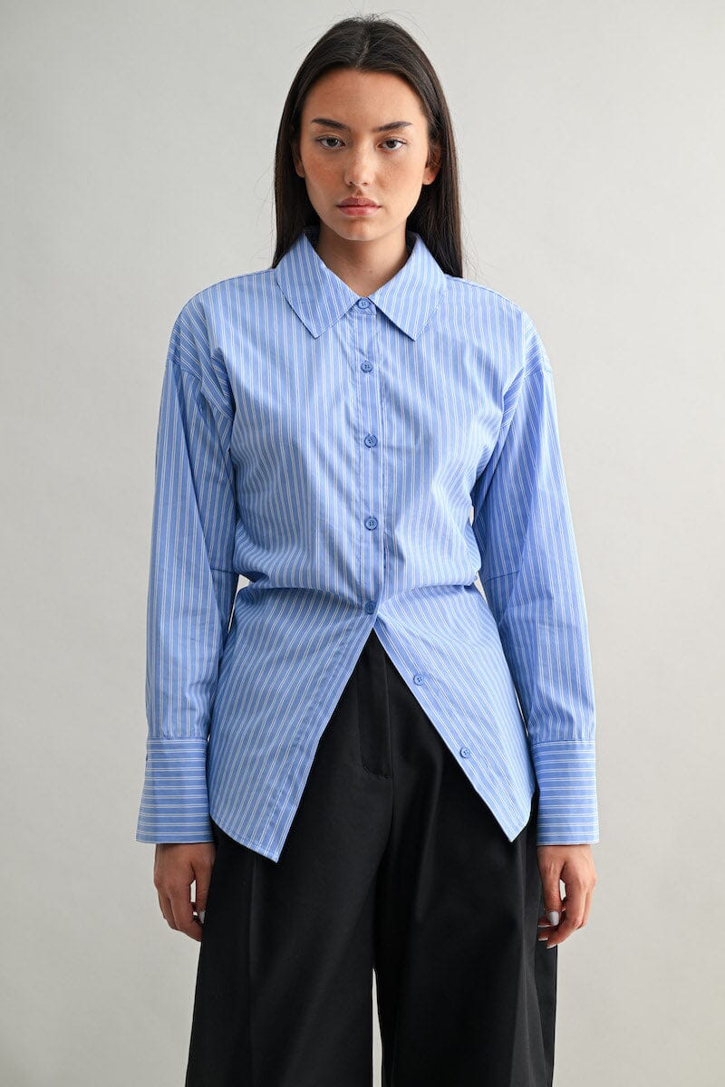 Yusra Back-Tie Detail Long Sleeve Shirt Clothing Luvée