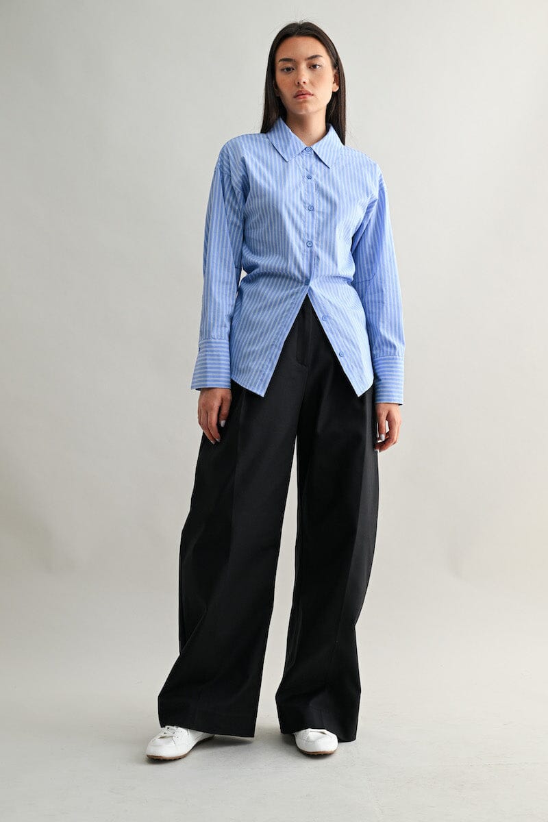 Yusra Back-Tie Detail Long Sleeve Shirt Clothing Luvée