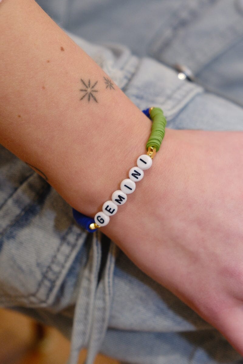 Zodiac Beaded Bracelet Bracelet mure + grand Gemini