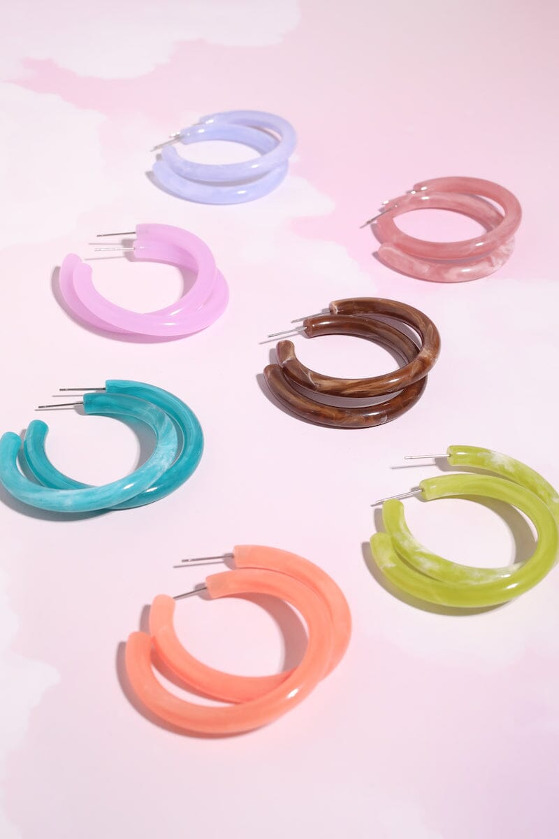 Acrylic Hoop Earrings mure + grand