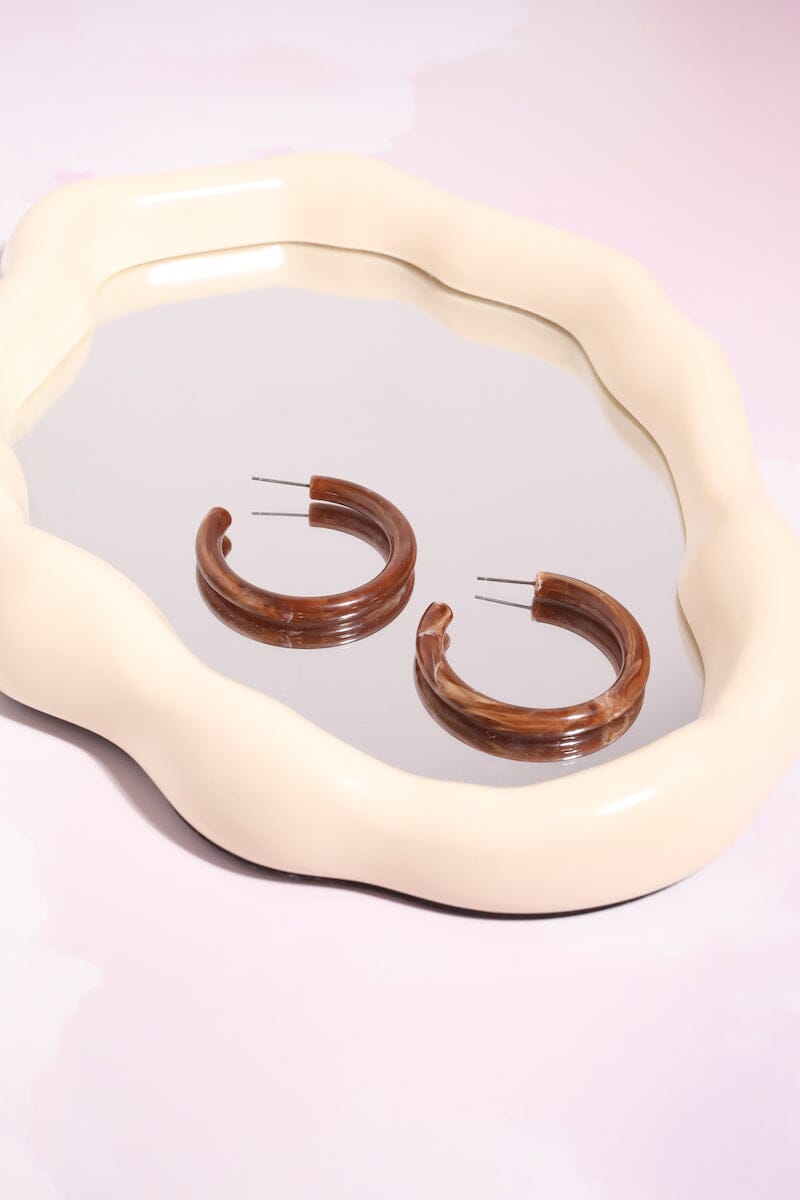 Acrylic Hoop Earrings mure + grand