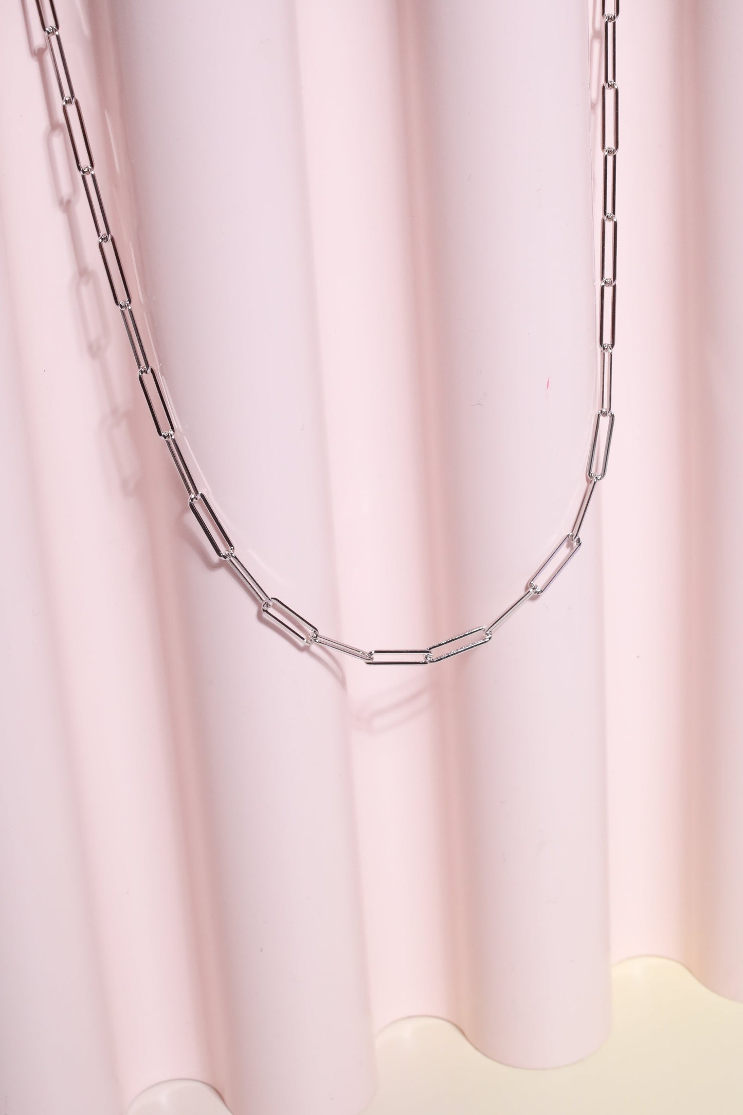 Alina Oval Chain Link Sterling Silver Necklace Necklace Mulberry & Grand Silver