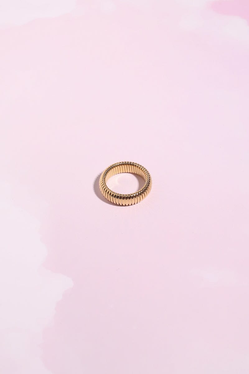 Amelia Chunky Ribbed Stacking Ring Rings mure + grand