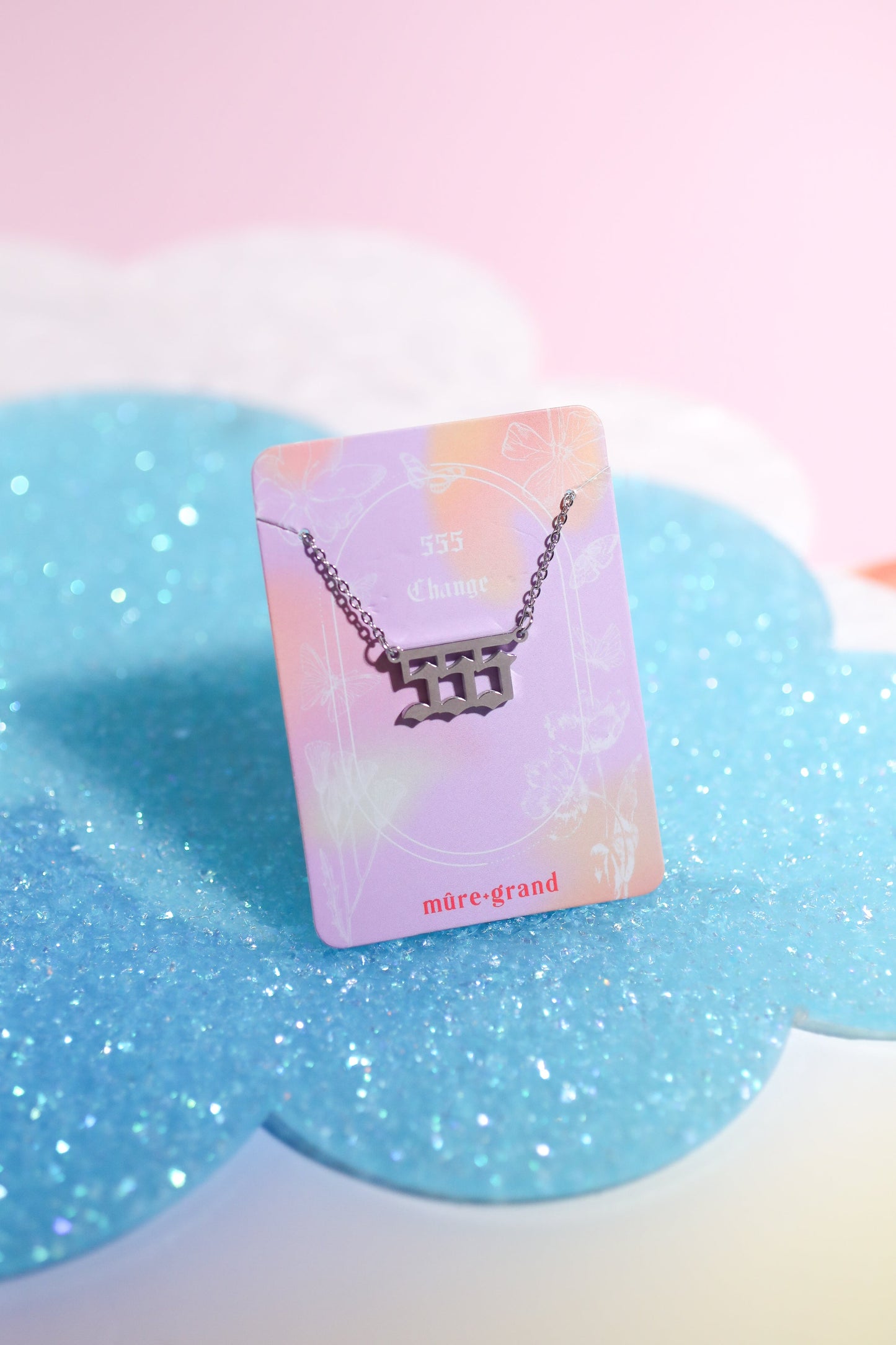 Angel Number Necklace Necklace Mure + Grand 555 Silver