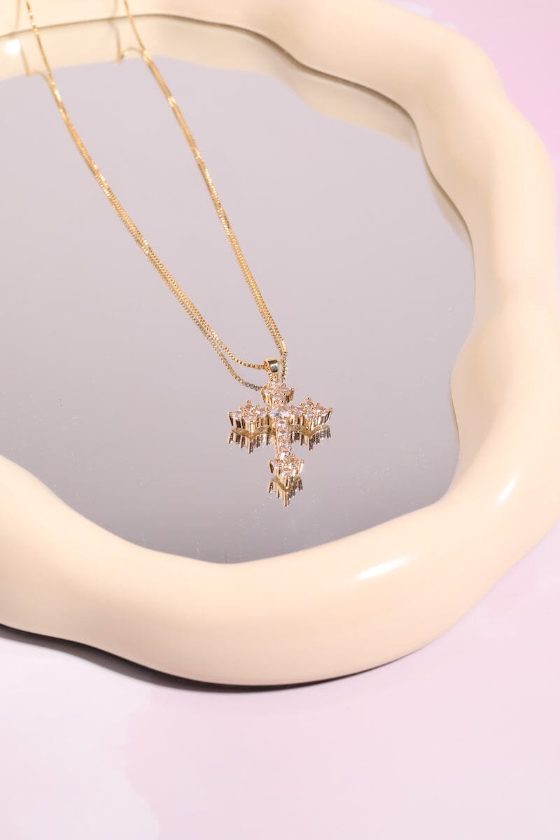 Aria Cross Necklace Necklaces mure + grand