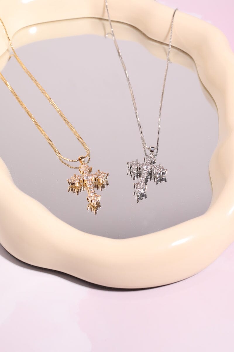 Aria Cross Necklace Necklaces mure + grand
