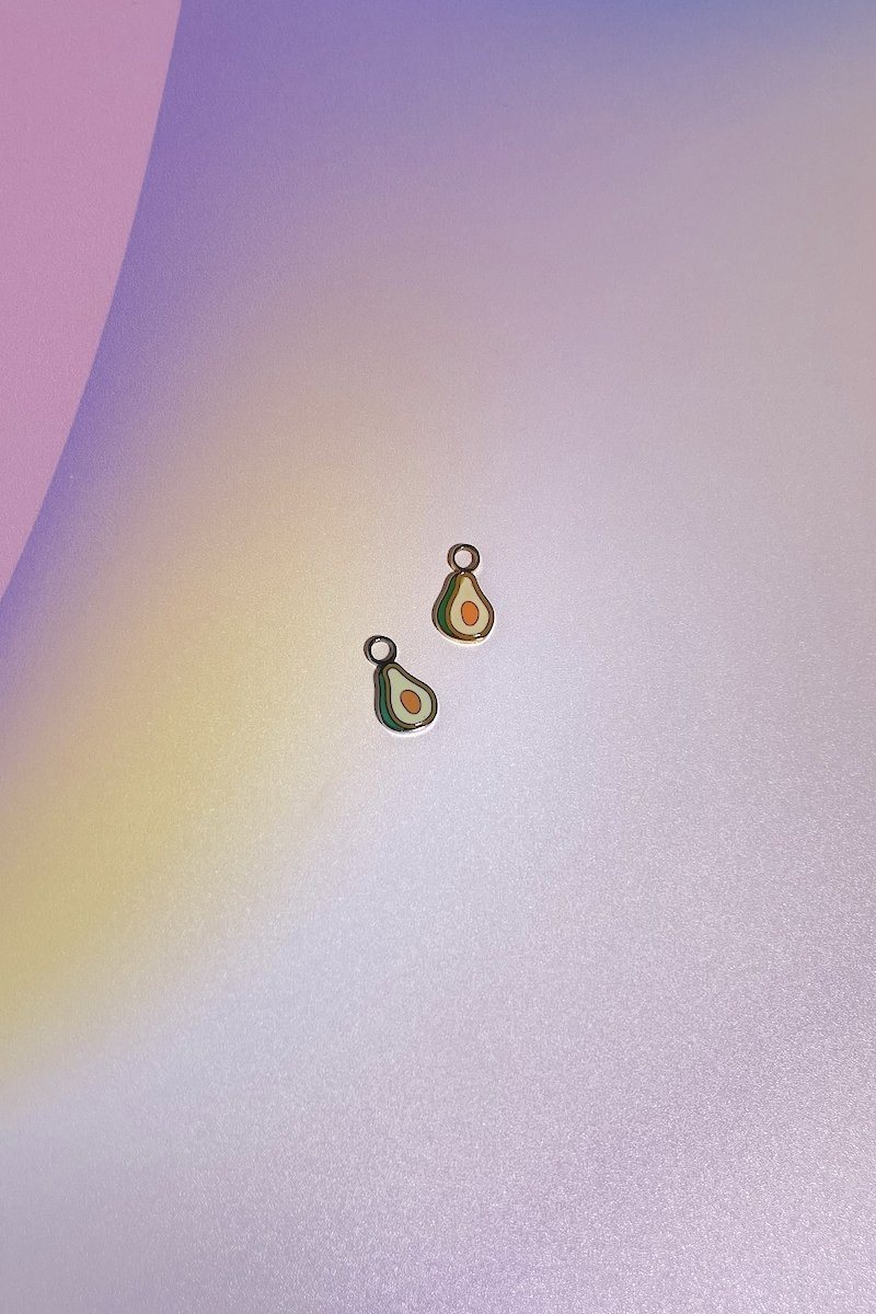 Avocado Enamel Dangle Charm Earrings Mure + Grand