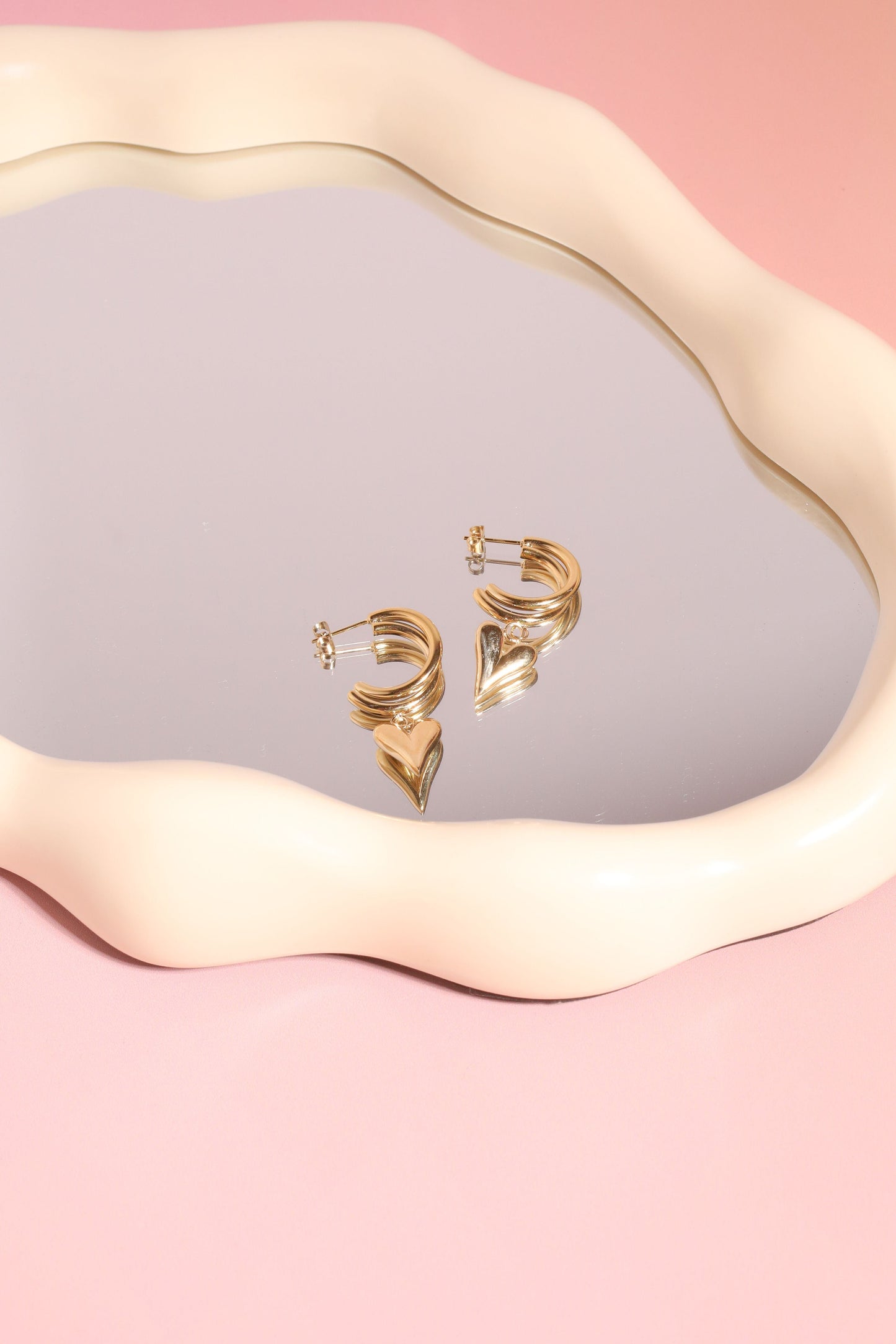 Bauble Heart Layered Hoop Earrings mure + grand