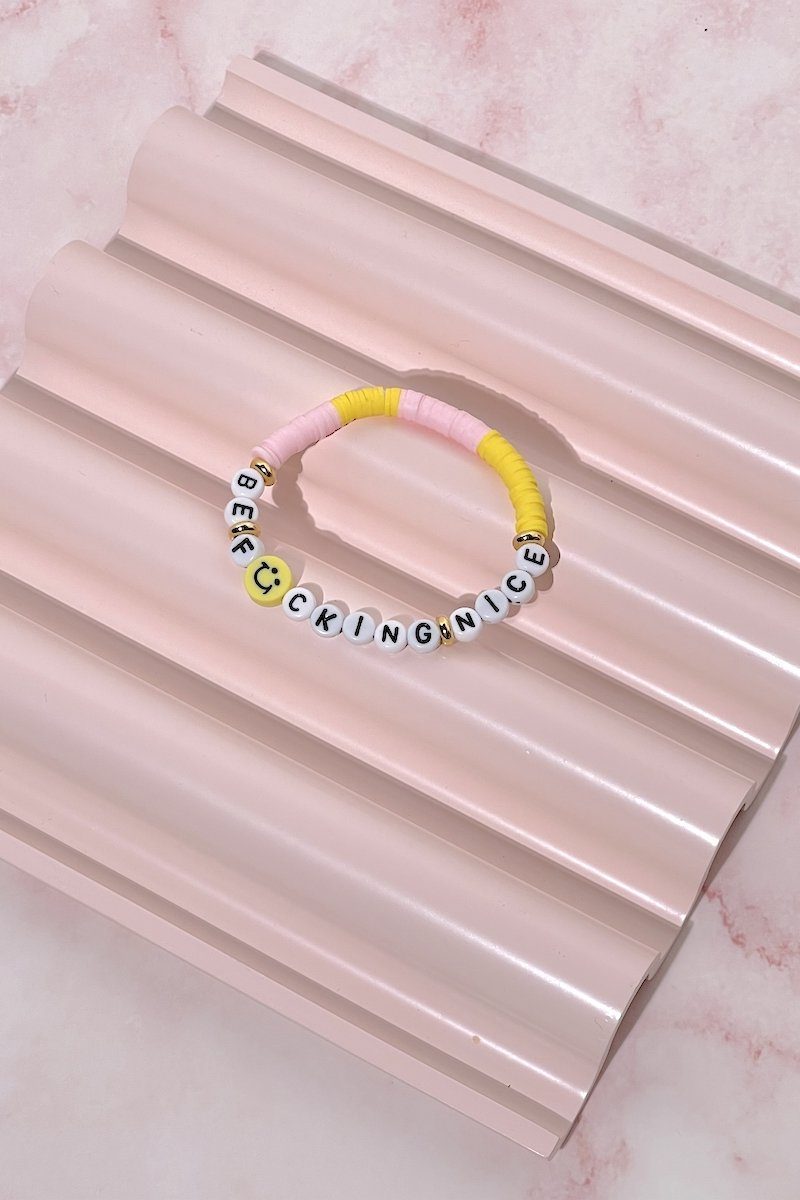 Be F*cking Nice Inspirational Beaded Bracelet Bracelet Mure + Grand
