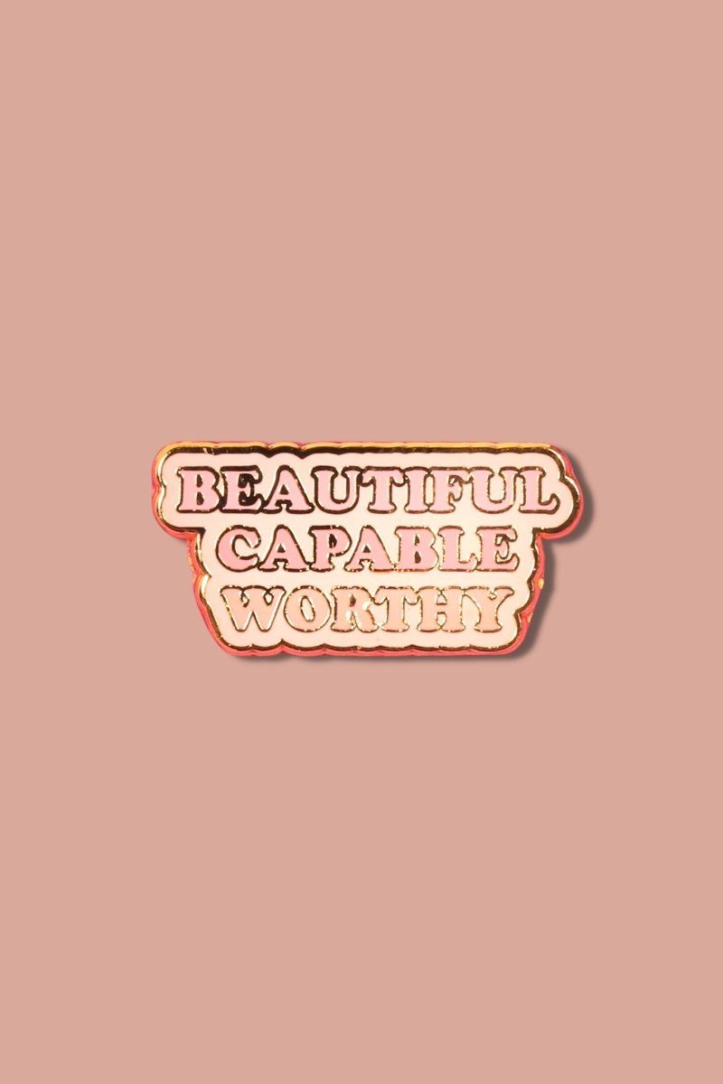 Beautiful Capable Worthy Enamel Pin Enamel Pin Patches & Pins