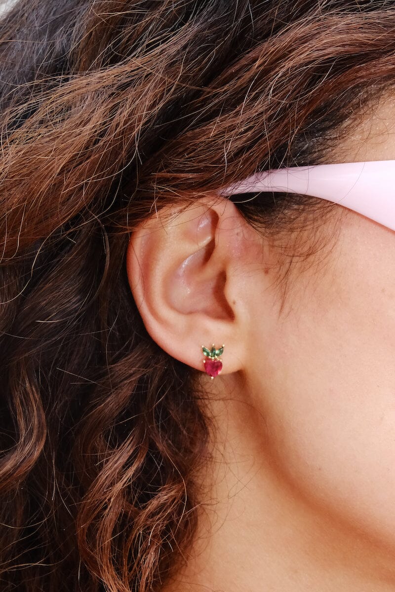Berry Fresh Sterling Silver Stud Earrings Earrings mure + grand