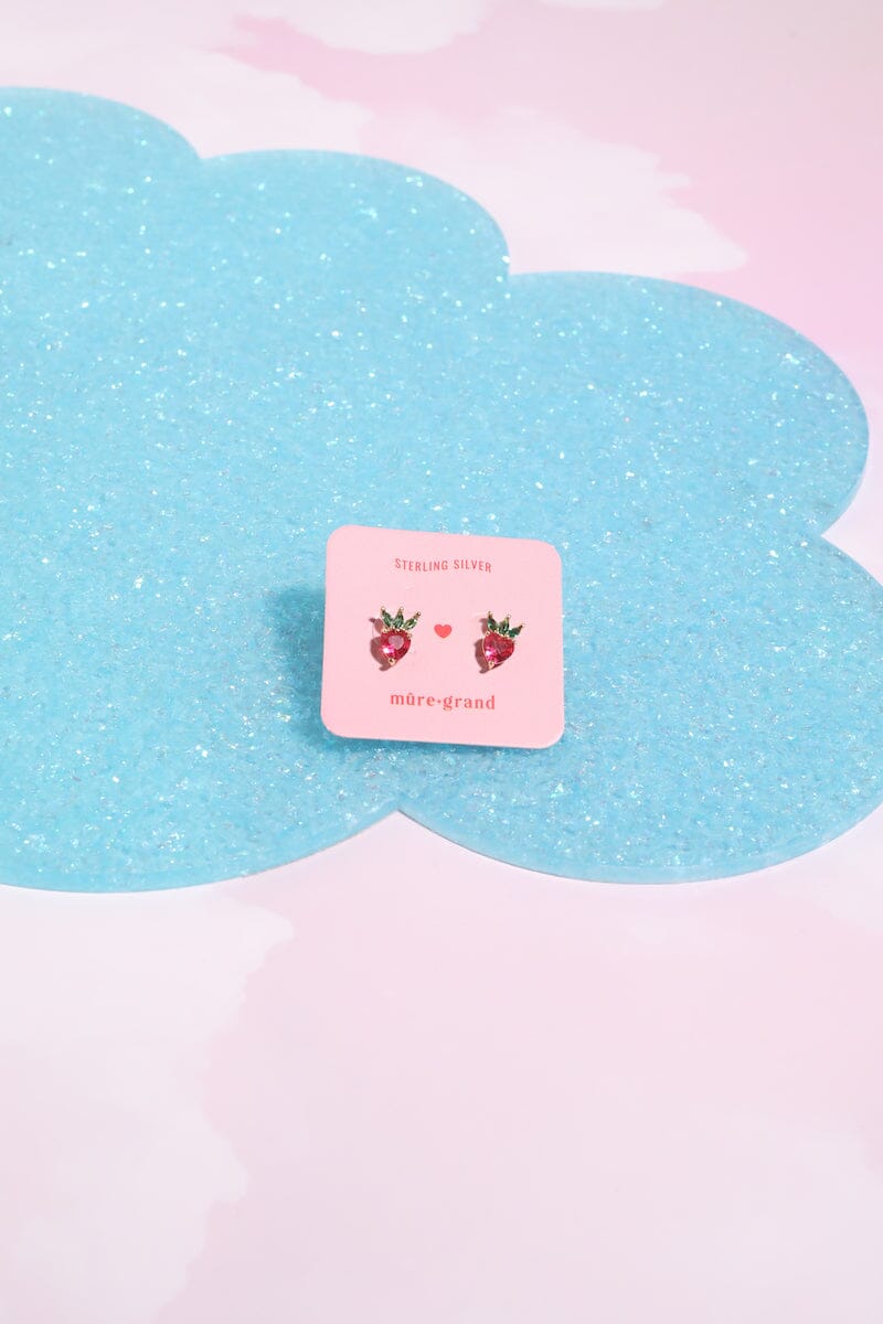Berry Fresh Sterling Silver Stud Earrings Earrings mure + grand