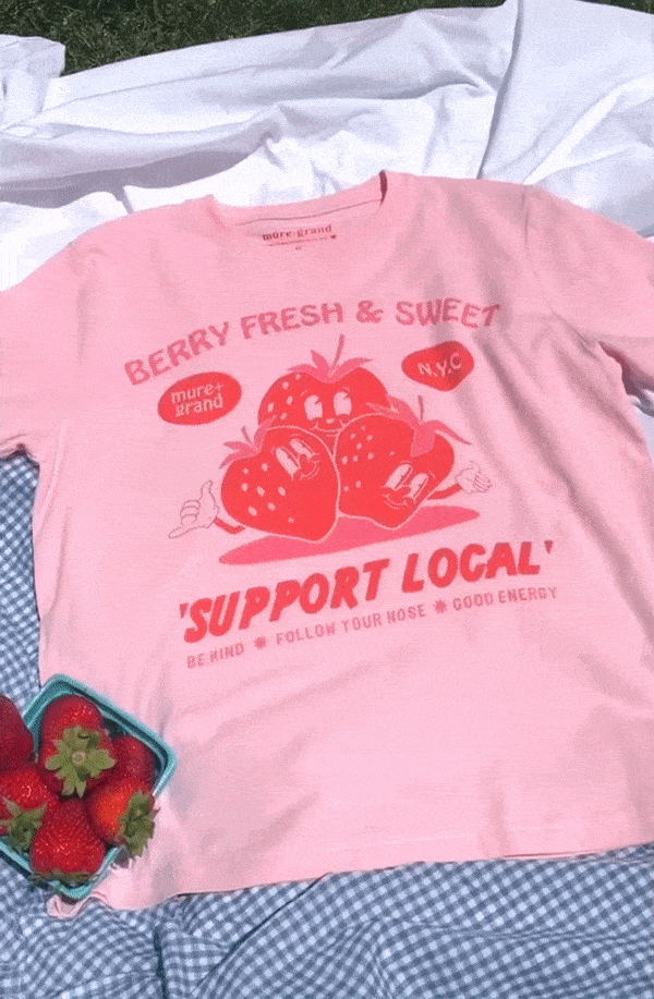 Berry Fresh + Sweet Graphic Tshirt t-shirt Mulberry & Grand