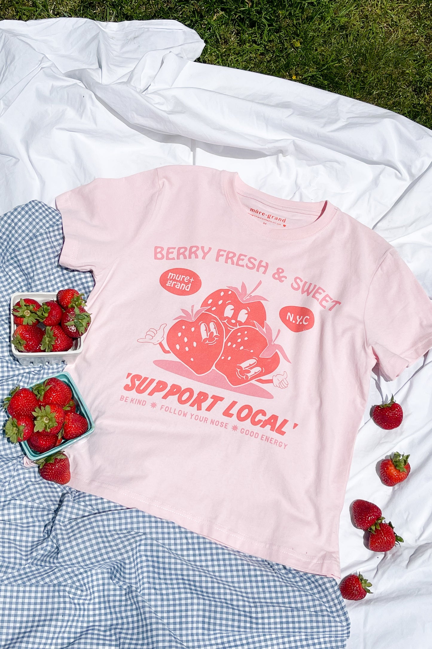 Berry Fresh + Sweet Graphic Tshirt t-shirt Mulberry & Grand