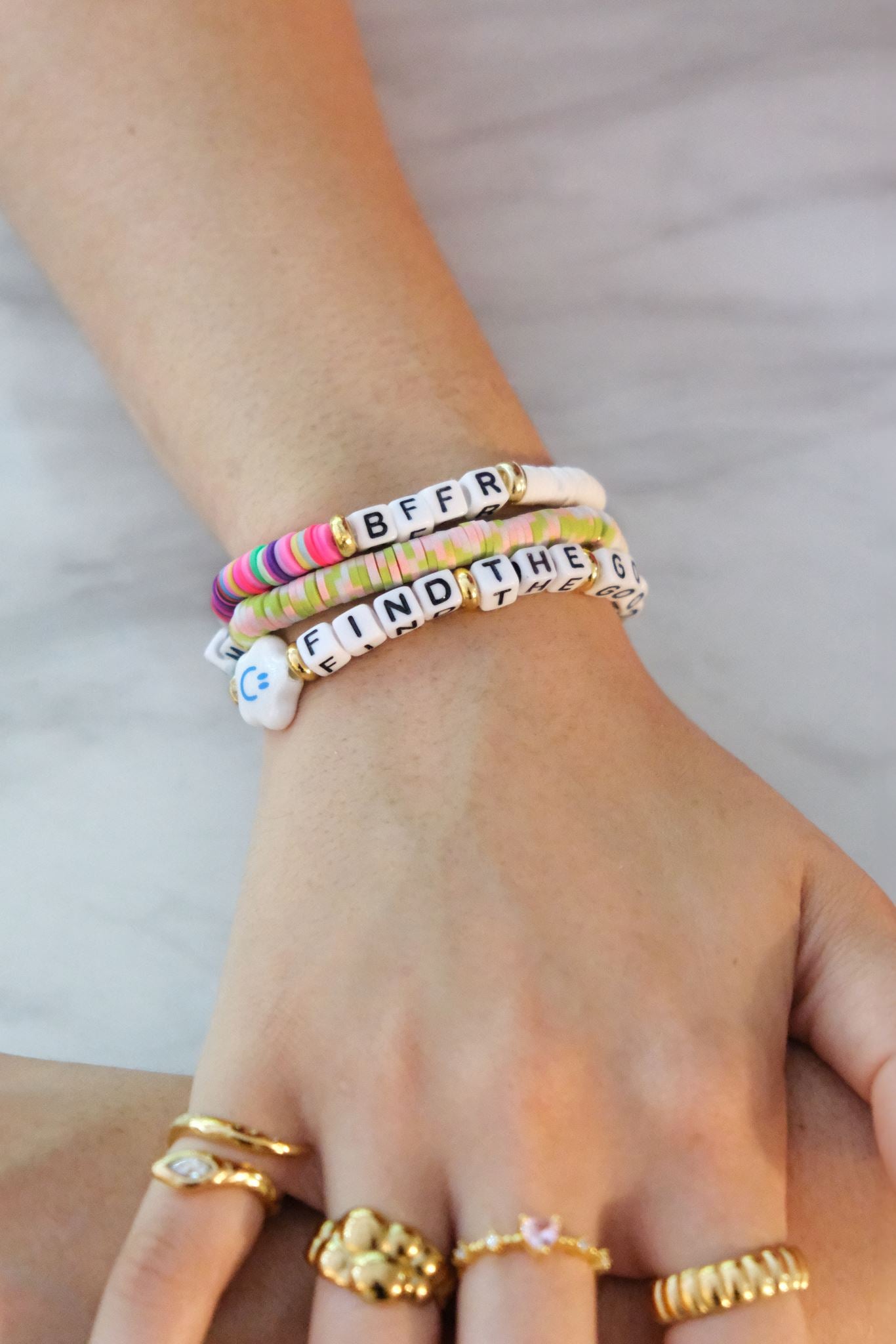 BFFR Inspirational Beaded Bracelet Bracelet mure + grand
