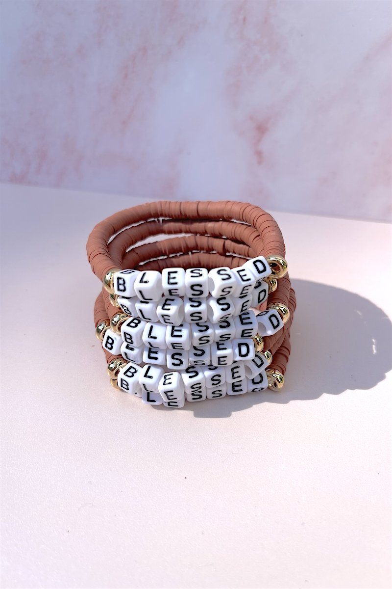 Blessed Inspirational Beaded Bracelet Bracelet Mulberry & Grand