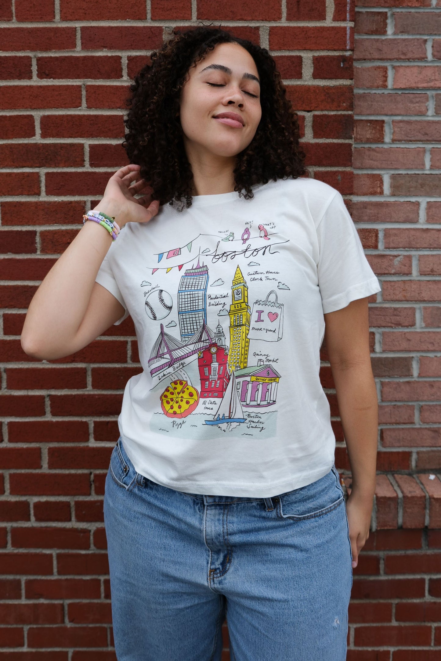 Boston Illustration Tshirt t-shirt mure + grand