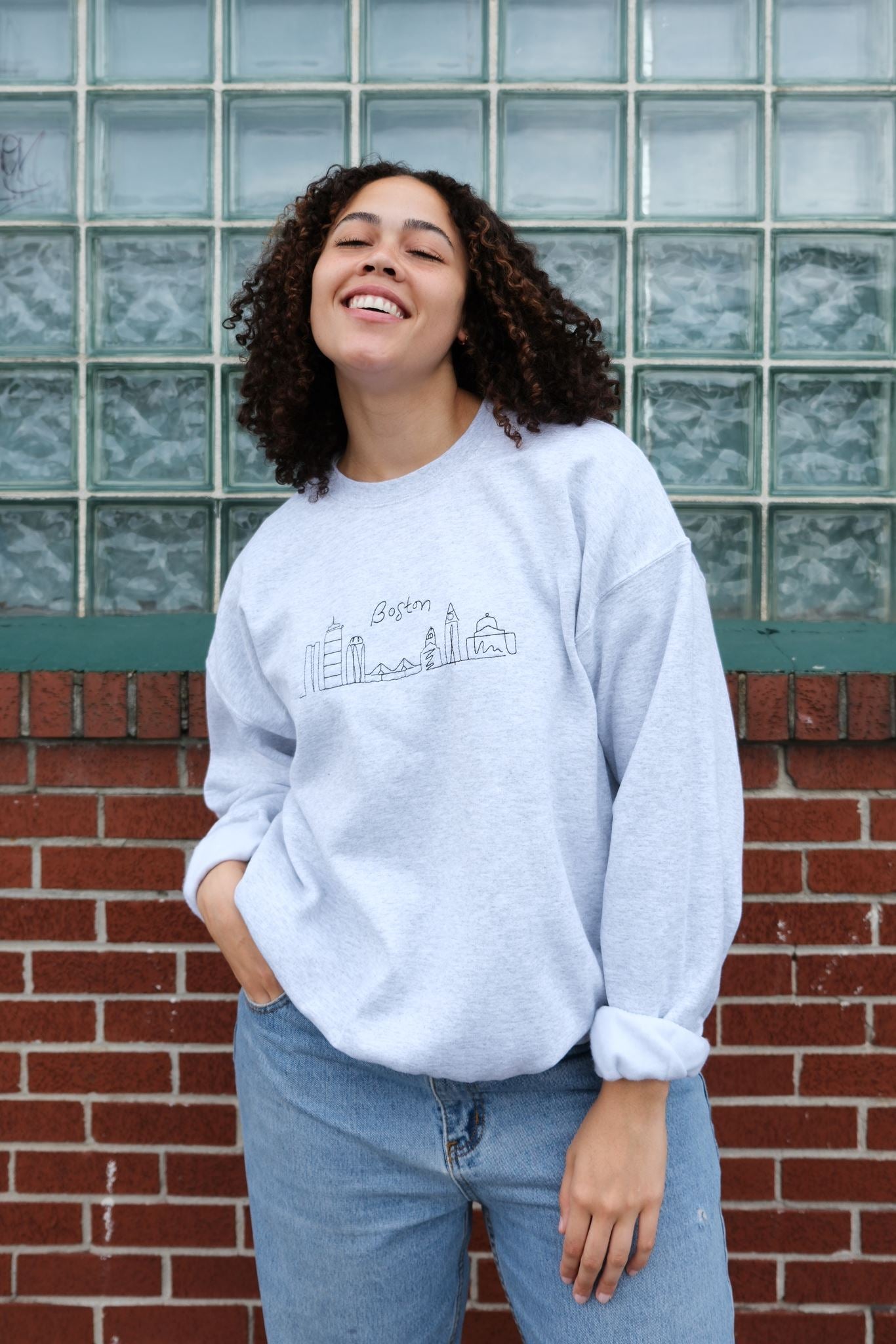 Boston Skyline Sweatshirt mure + grand