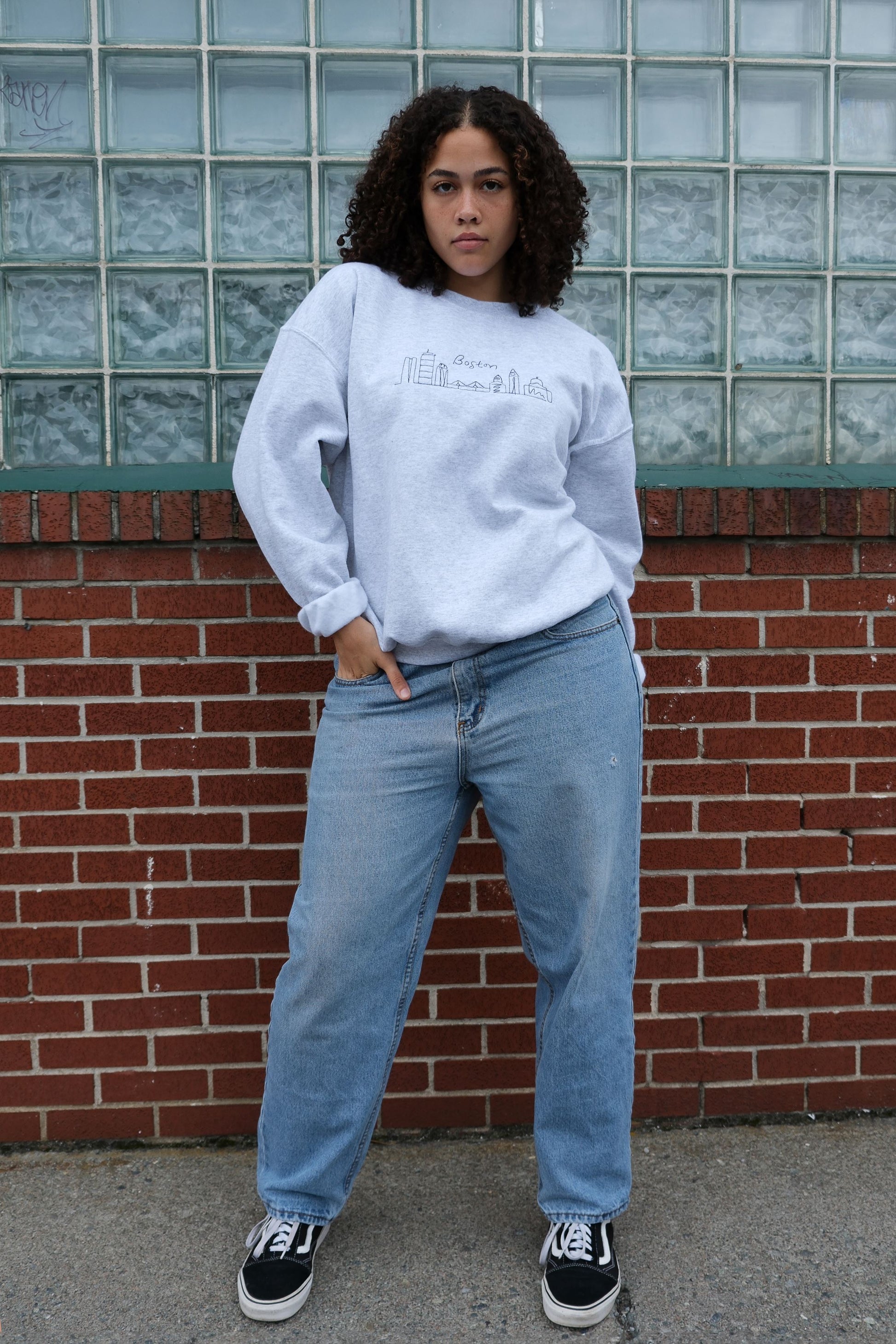 Boston Skyline Sweatshirt mure + grand