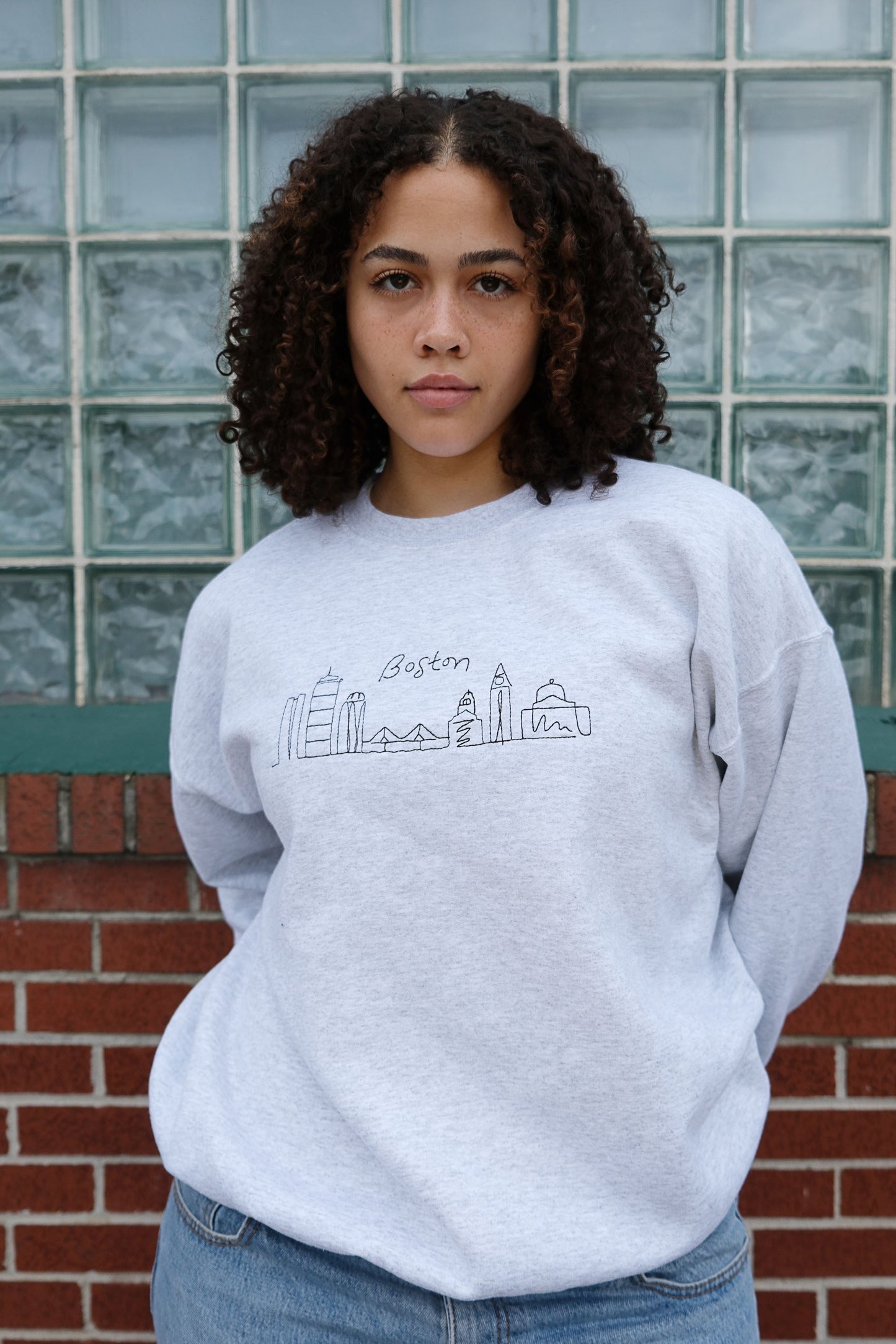 Boston Skyline Sweatshirt mure + grand Gray S