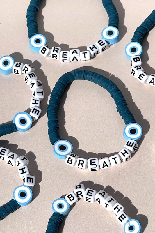 Breathe Inspirational Beaded Bracelet Bracelet Mulberry & Grand