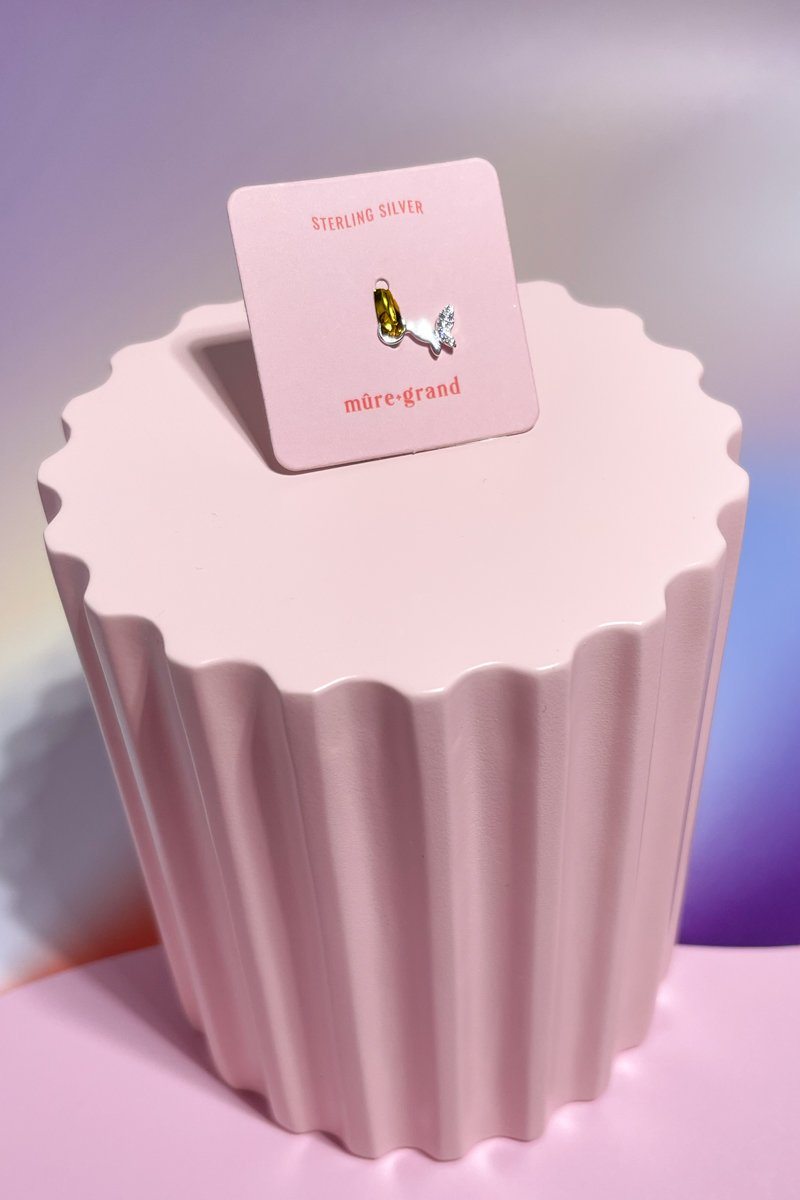 Butterfly Sterling Silver Dangle Charm Earrings Mulberry & Grand Silver